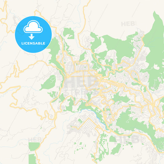 Printable street map of Manizales, Colombia