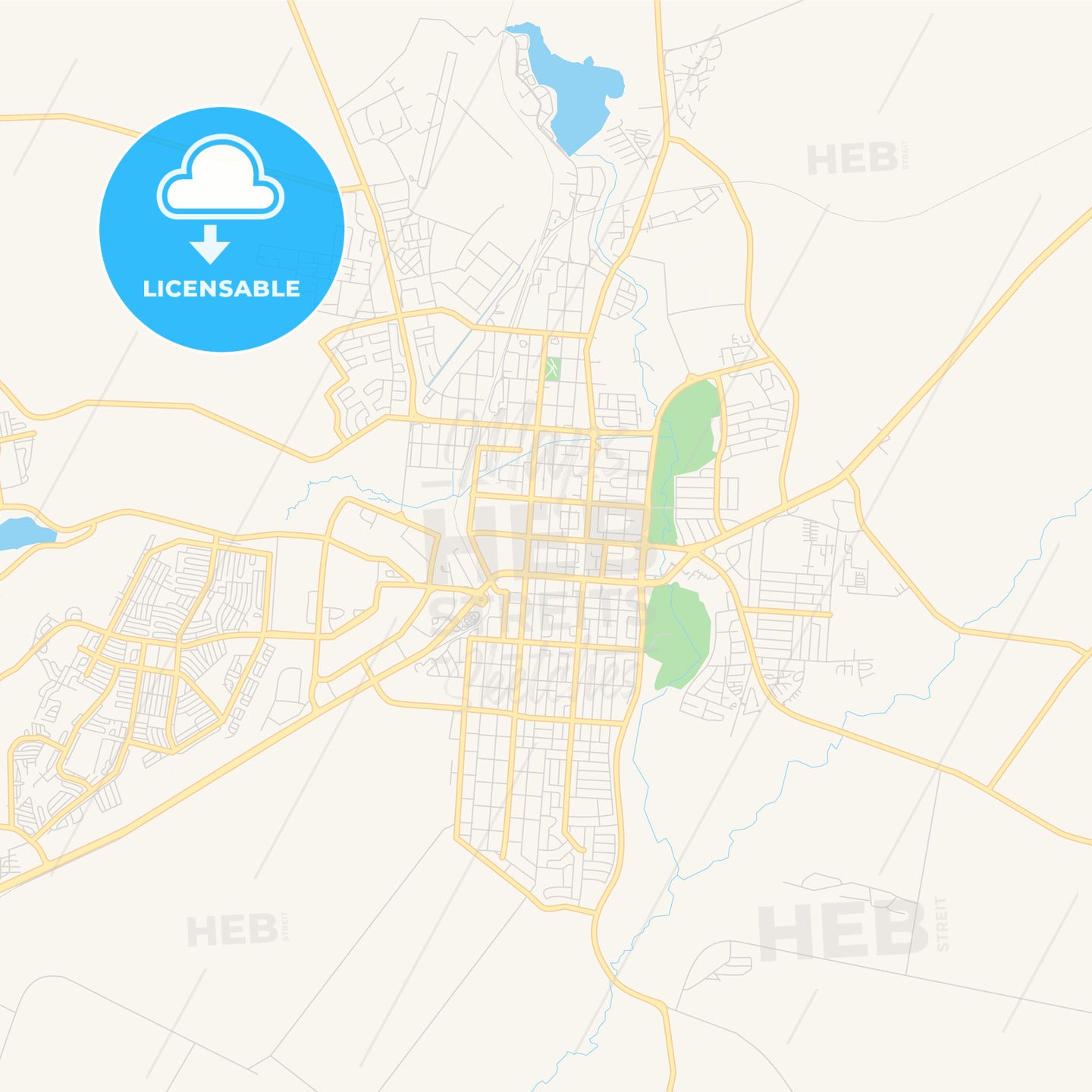 Printable Street Map Of Potchefstroom South Africa Hebstreits