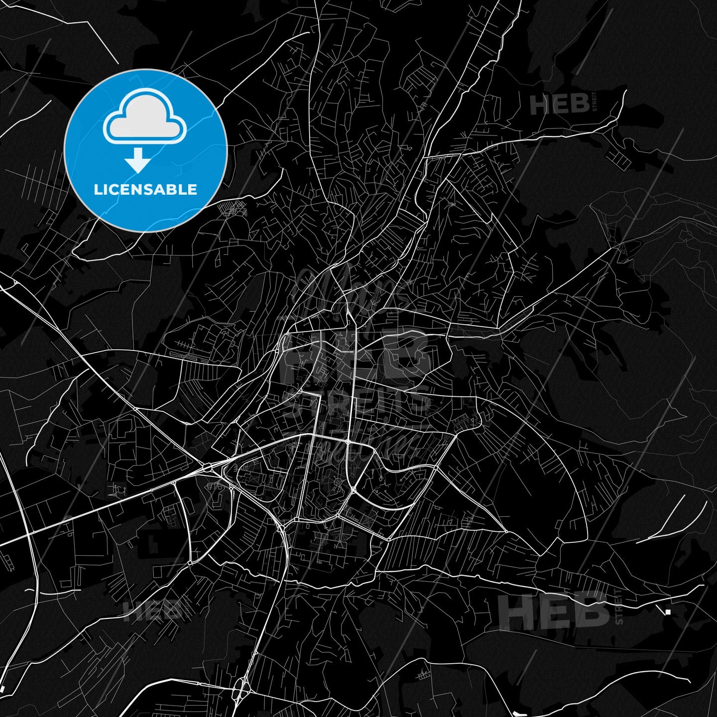Prishtinë / Priština, Kosovo PDF map