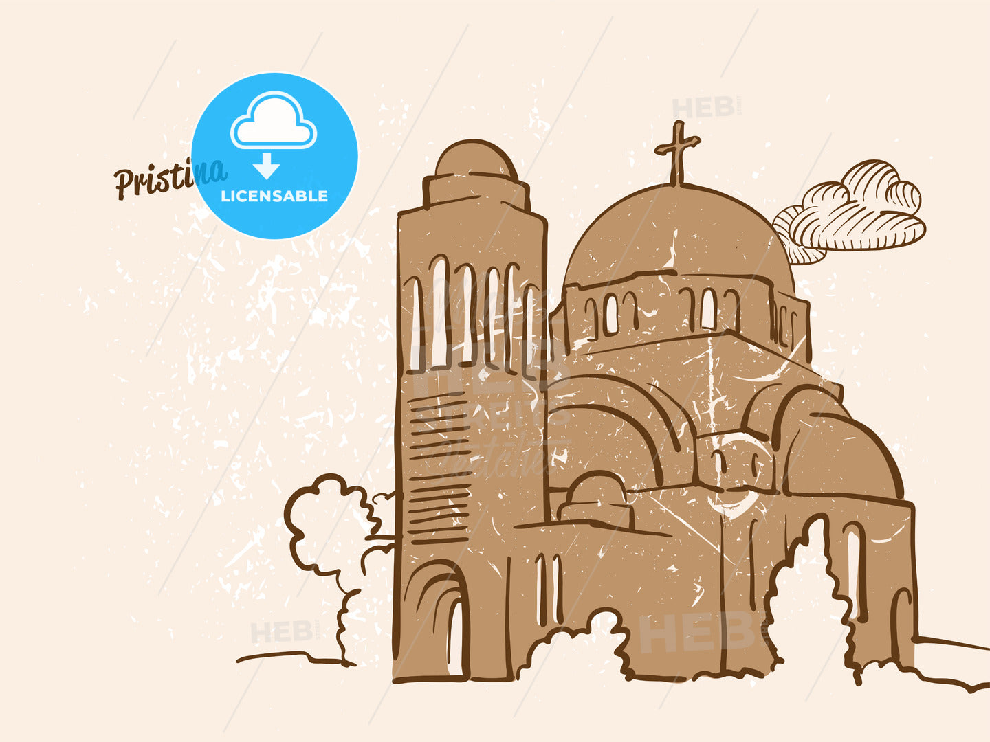 Pristina, Kosovo, Greeting Card – instant download