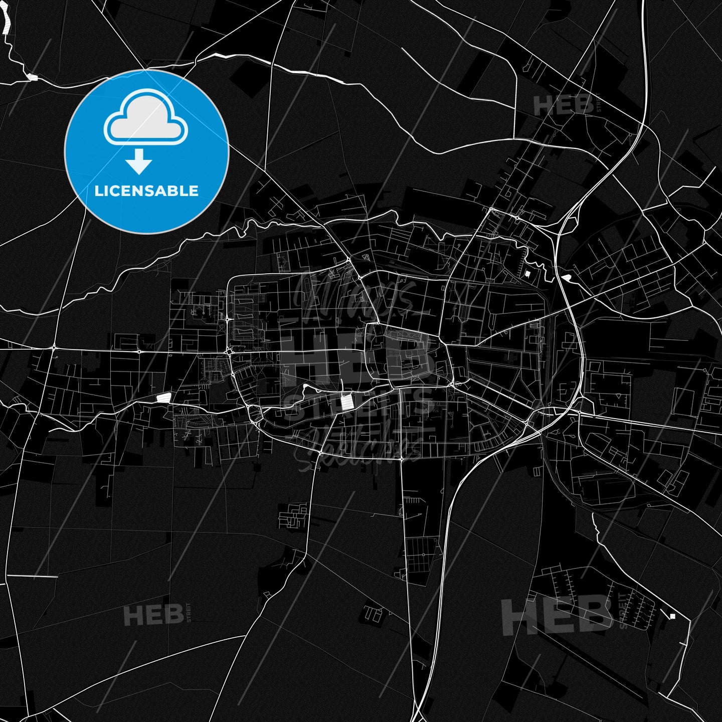 Prostějov, Czechia PDF map