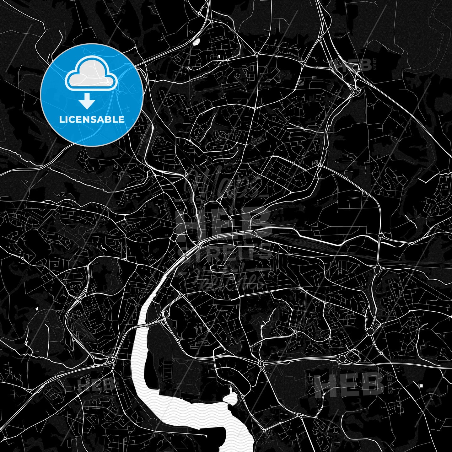 Quimper, France PDF map