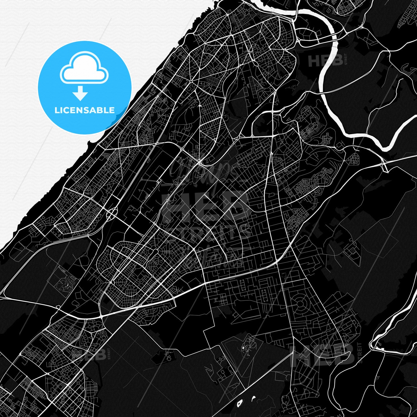 Rabat, Morocco PDF map