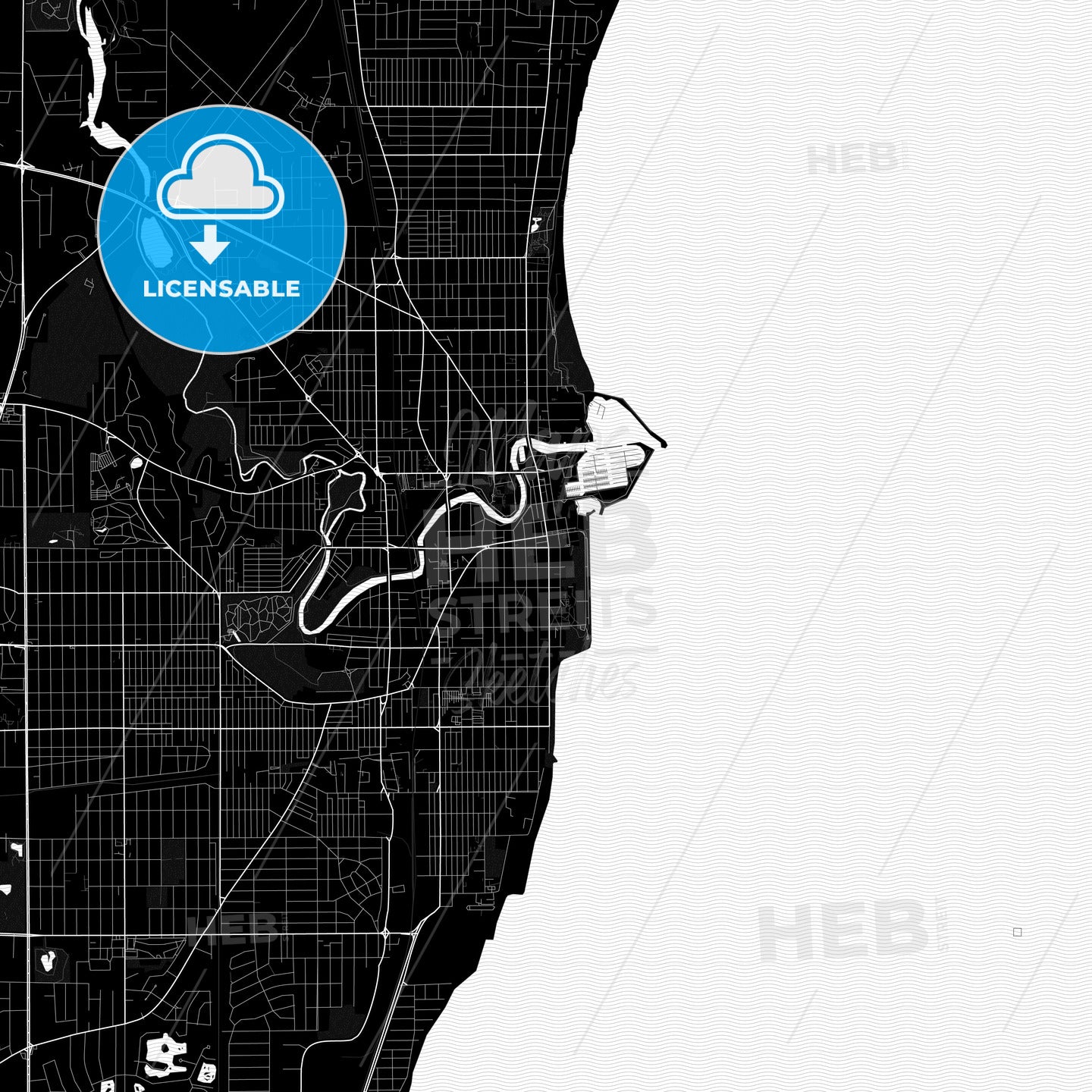 Racine, Wisconsin, United States, PDF map