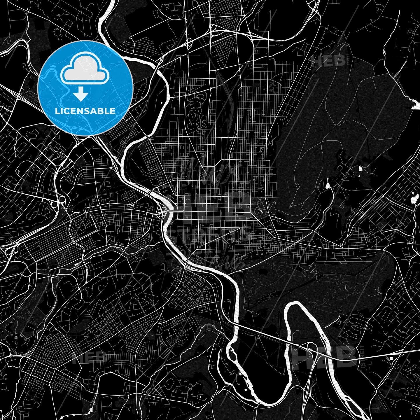 Reading, Pennsylvania, United States, PDF map