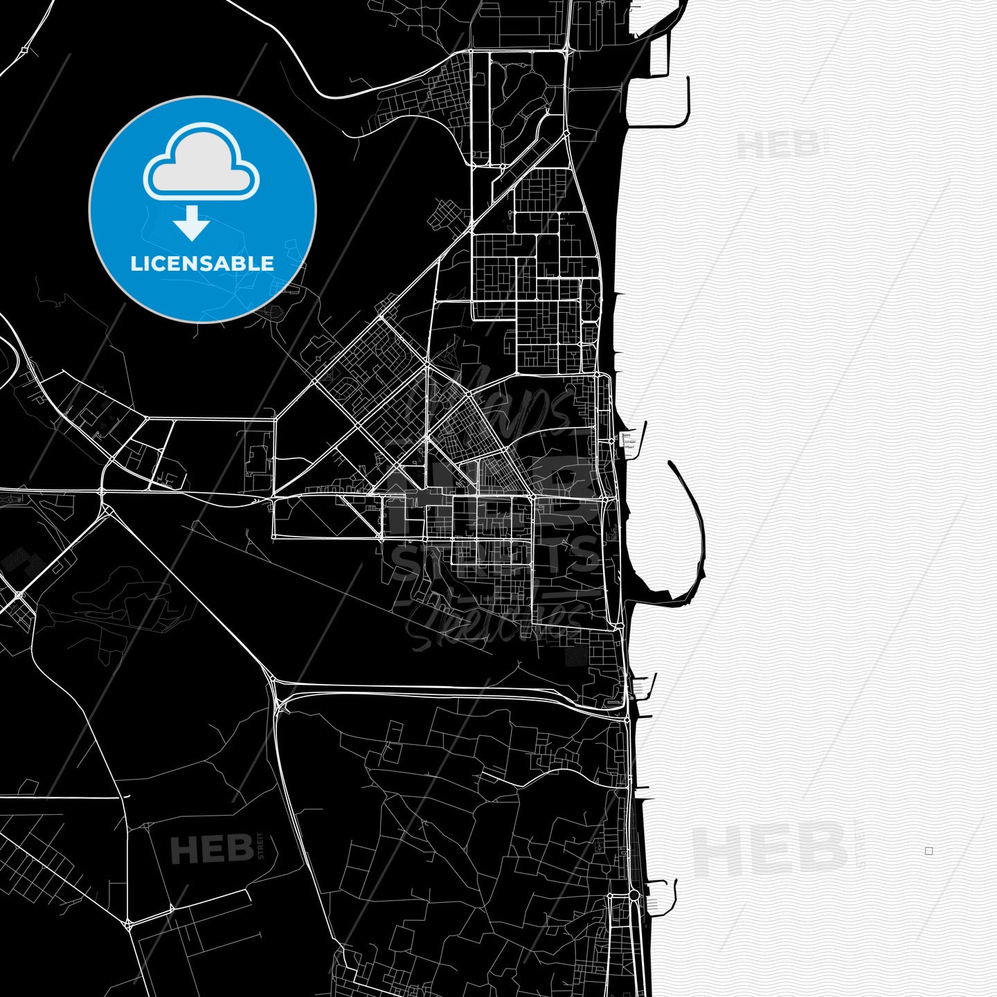 Reef Al Fujairah City, United Arab Emirates PDF map