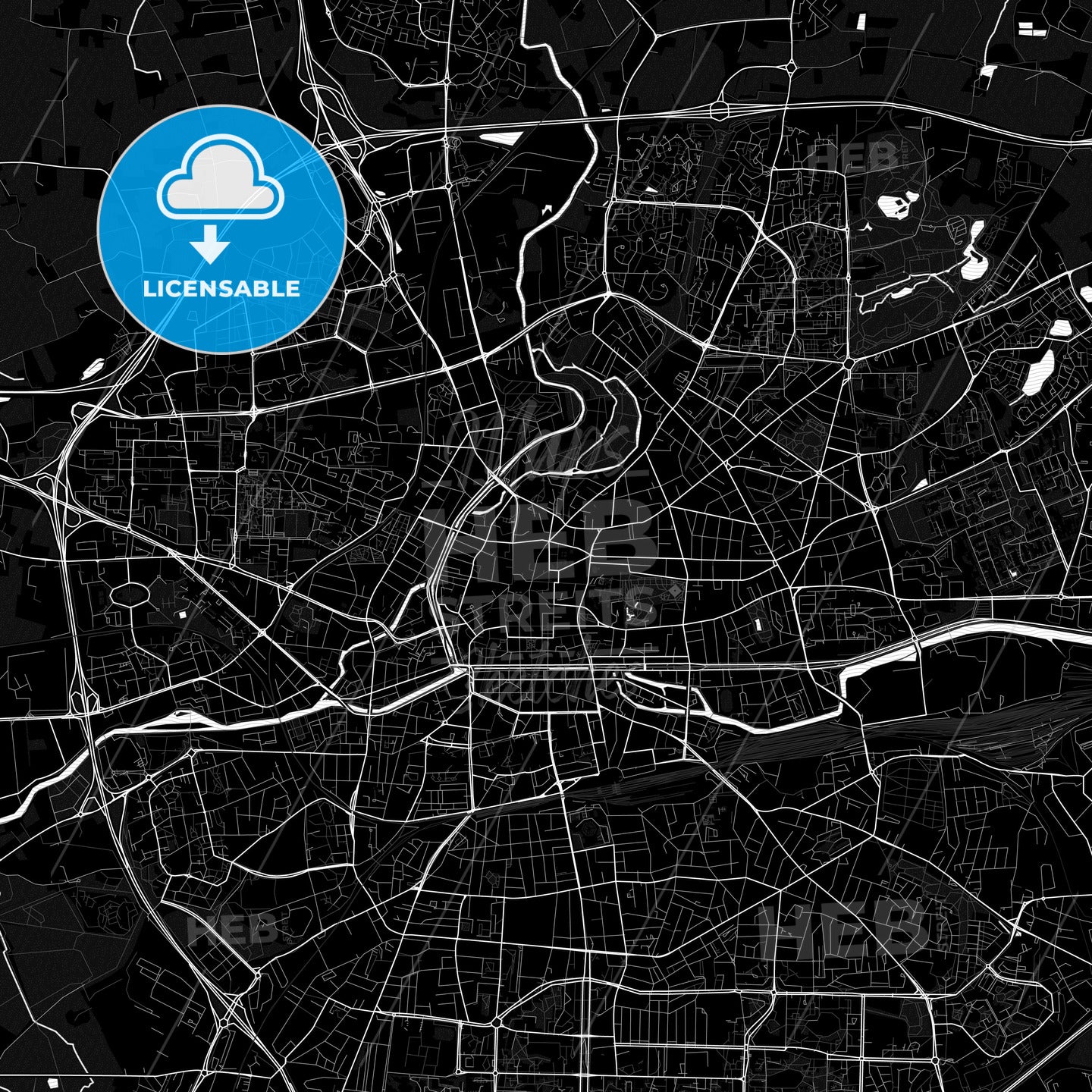 Rennes, France PDF map