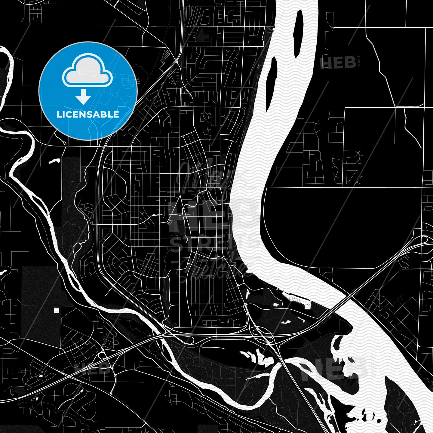 Richland, Washington, United States, PDF map