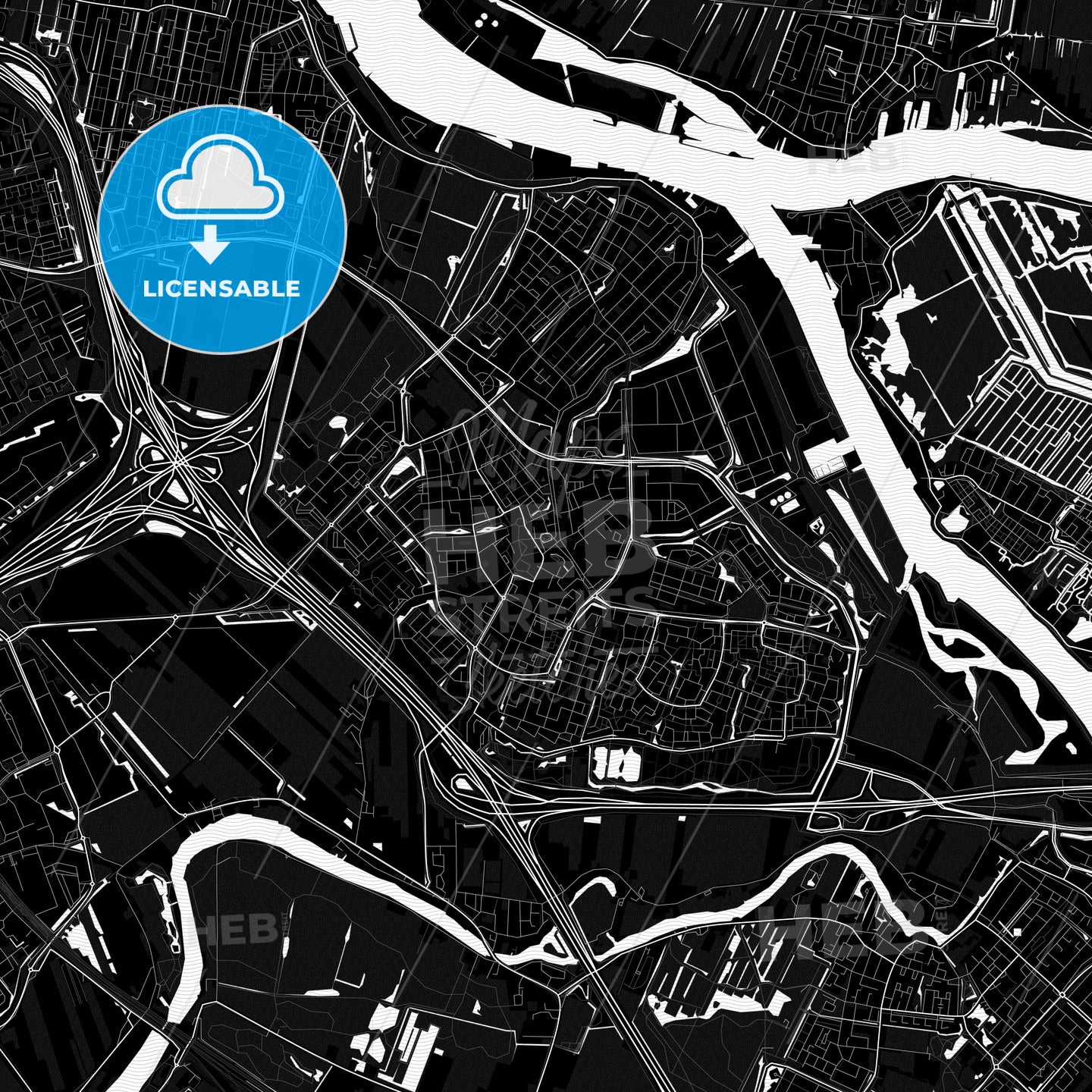 Ridderkerk, Netherlands PDF map