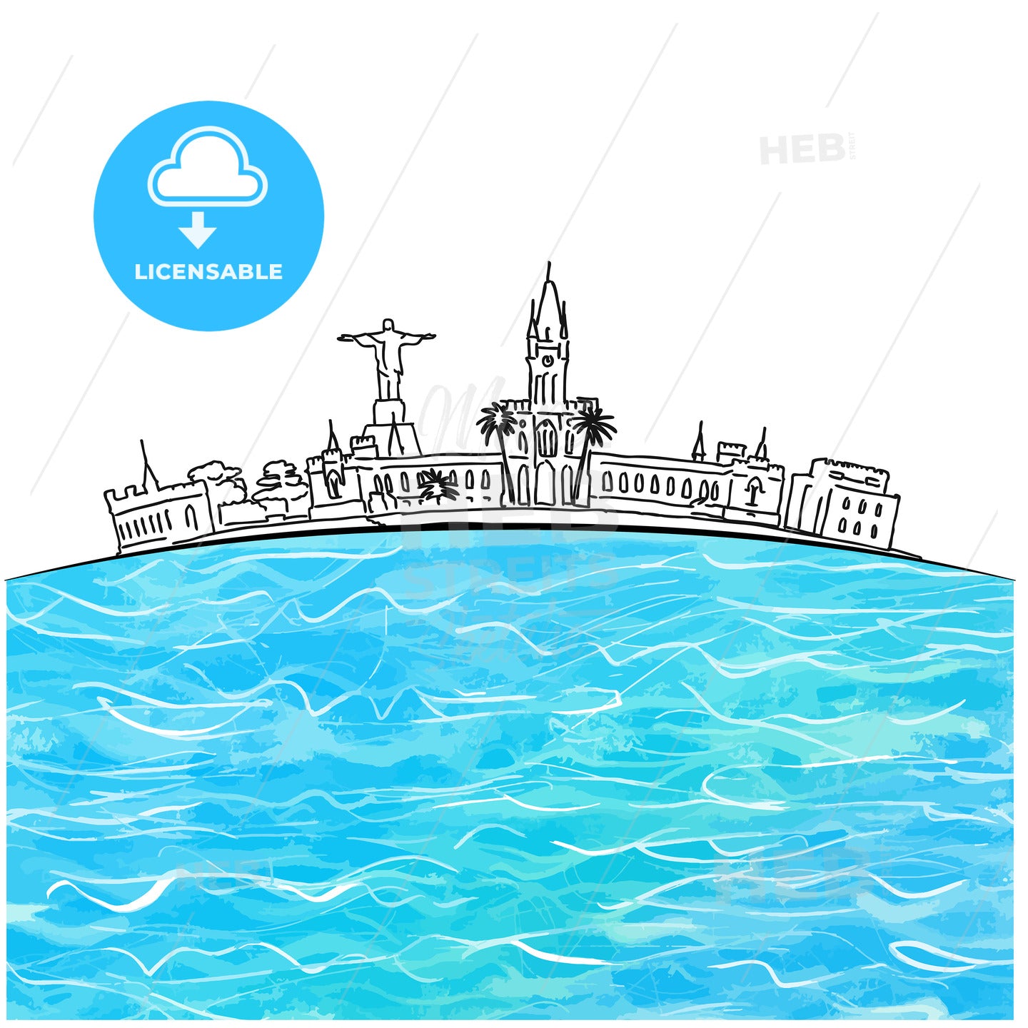 Rio de Janeiro panorama banner – instant download