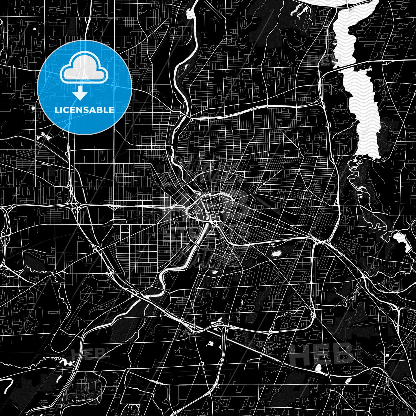 Rochester, New York, United States, PDF map