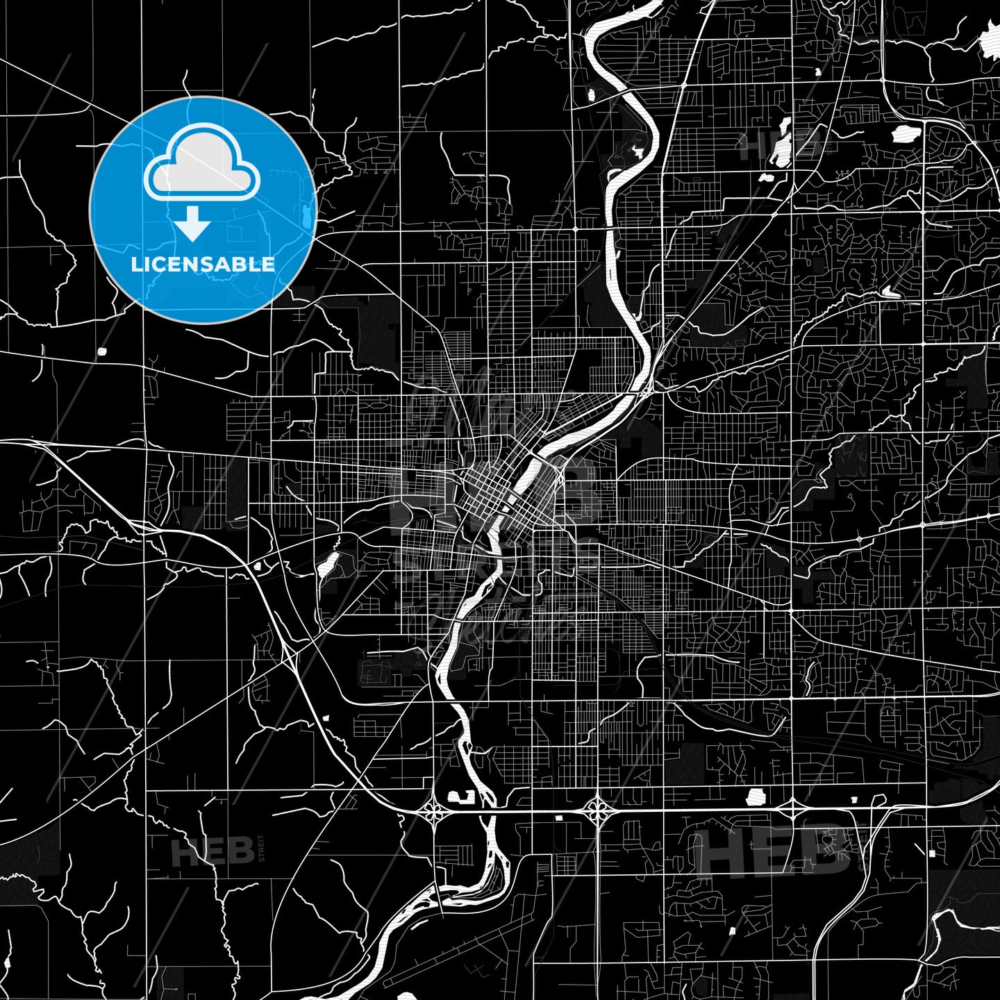 Rockford, Illinois, United States, PDF map