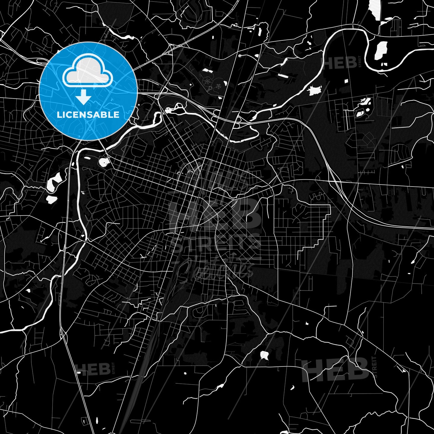 Rocky Mount, North Carolina, United States, PDF map