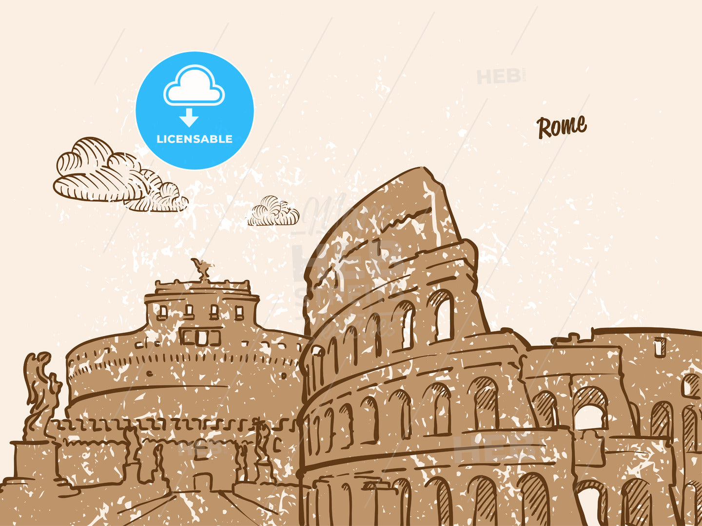 Rome, Italy, Greeting Card – instant download