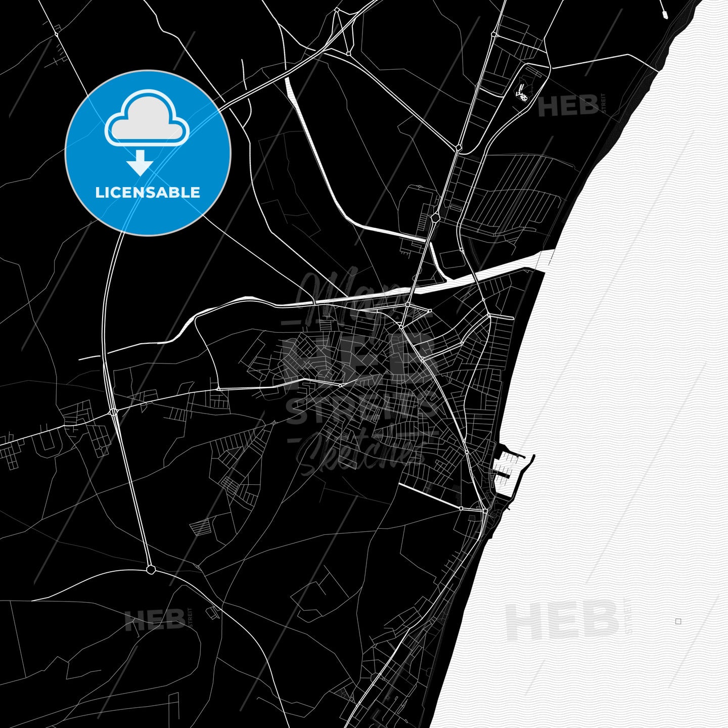 Roquetas de Mar, Spain PDF map