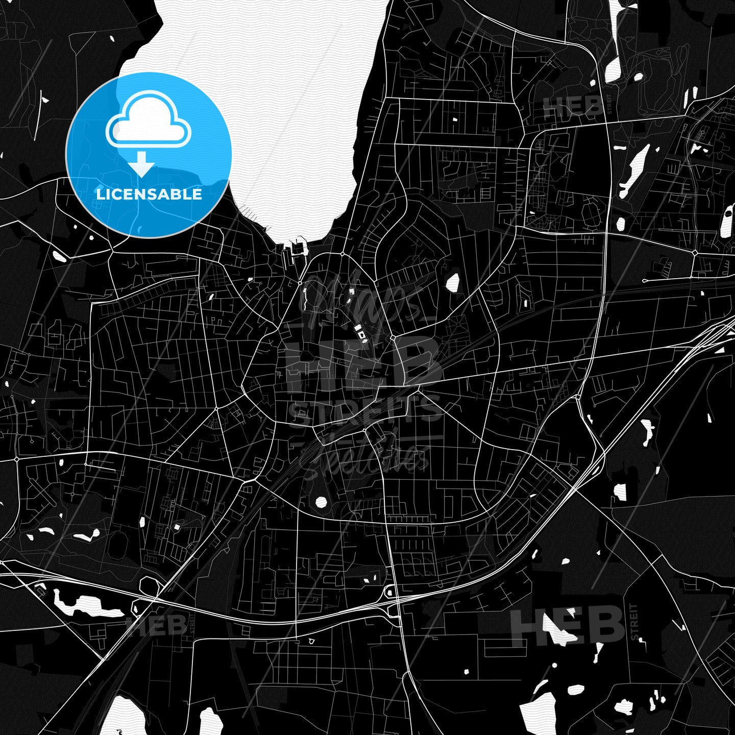 Roskilde, Denmark PDF map