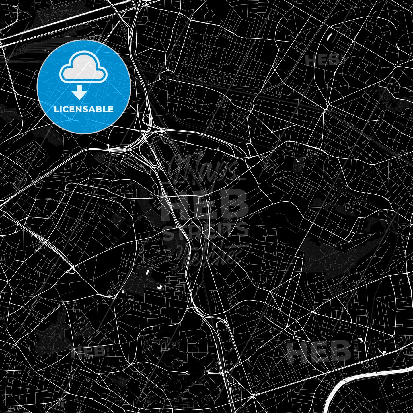 Rosny-sous-Bois, France PDF map