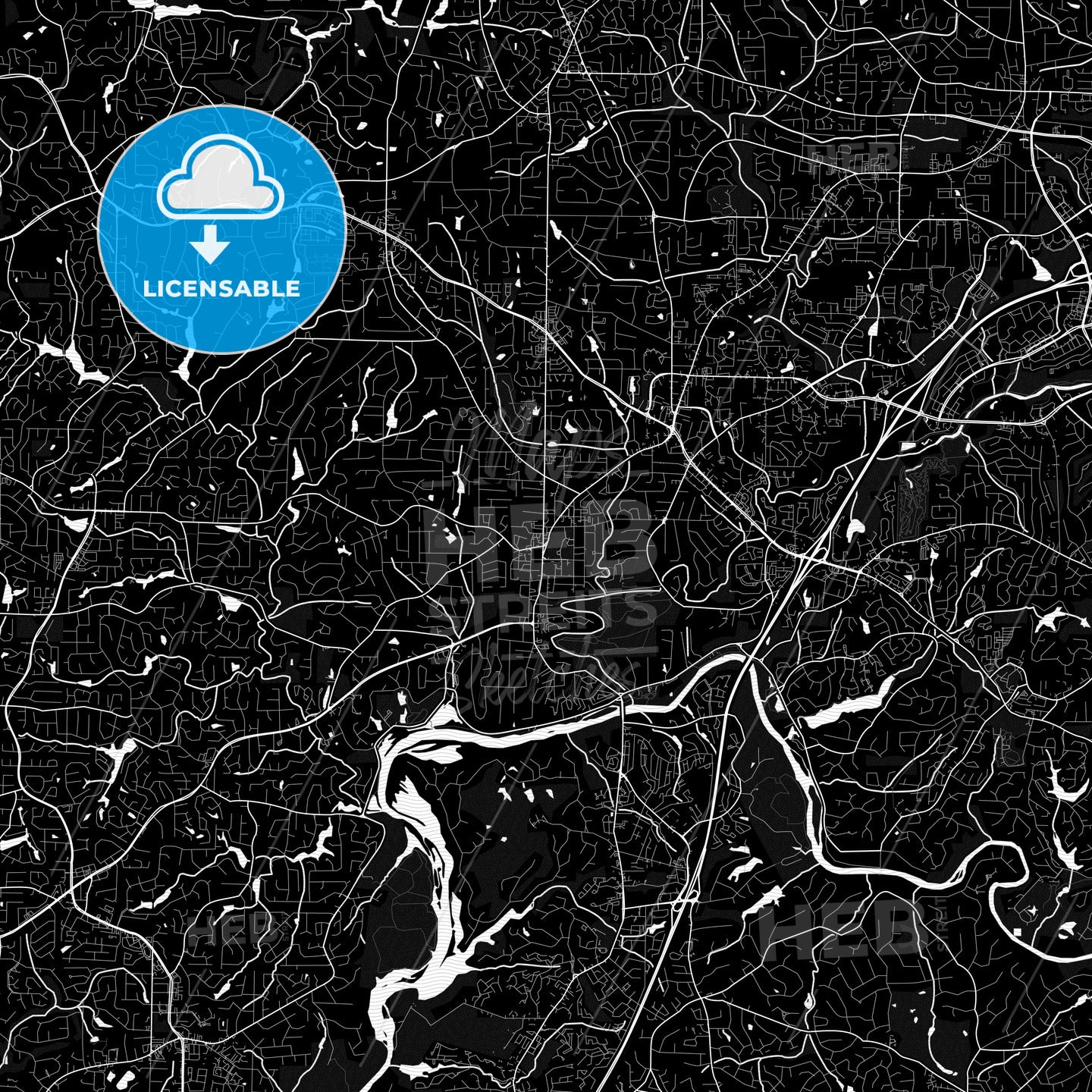 Roswell, Georgia, United States, PDF map