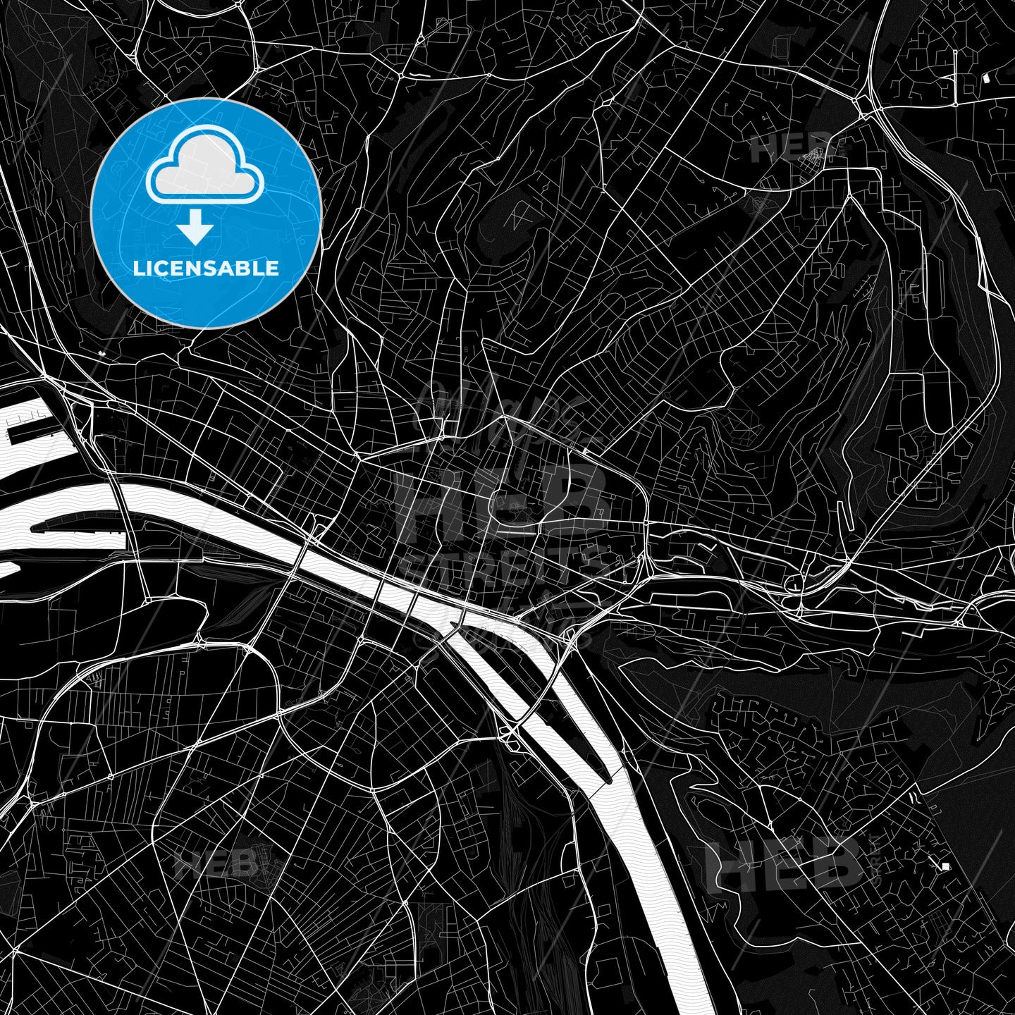 Rouen, France PDF map