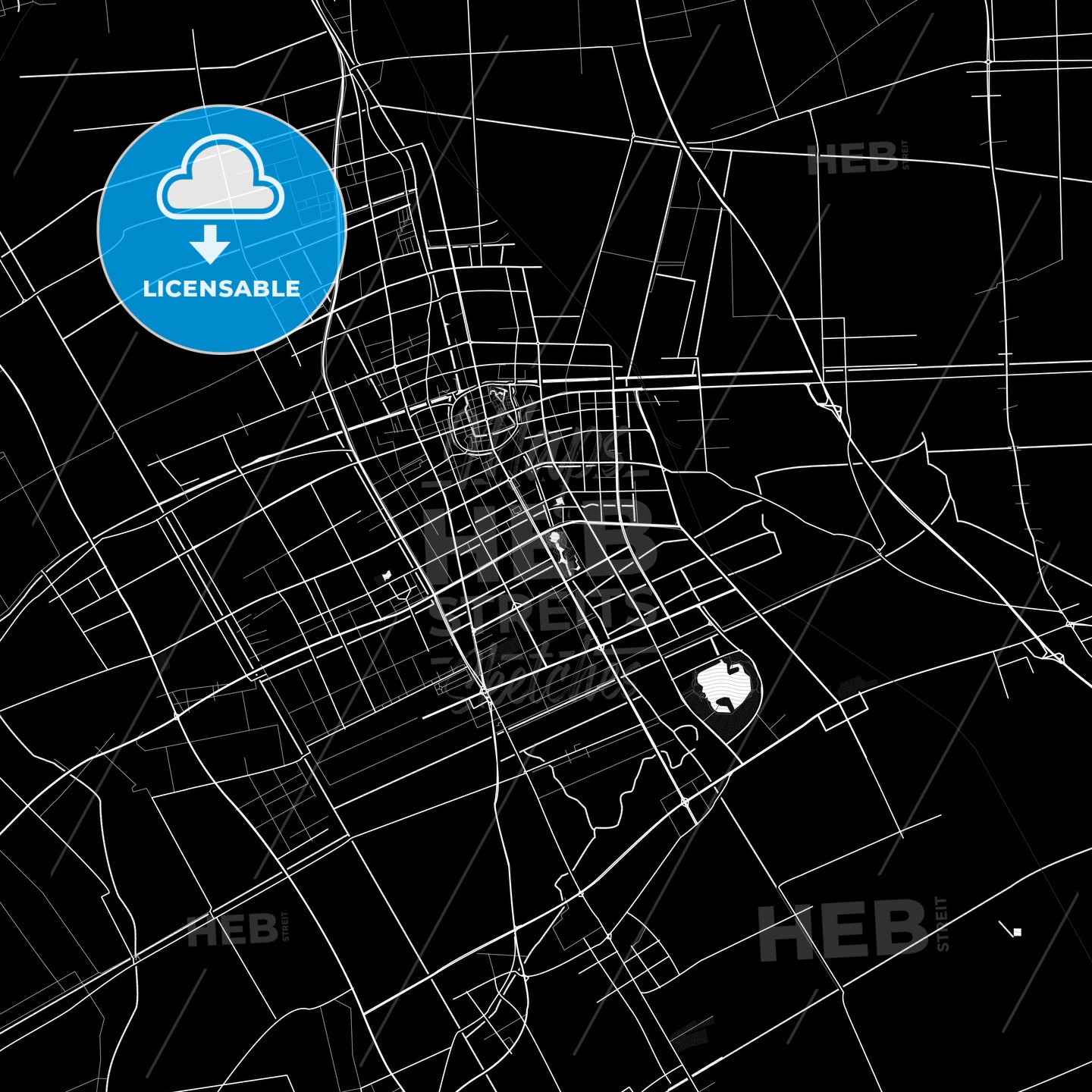 Rugao, China PDF map