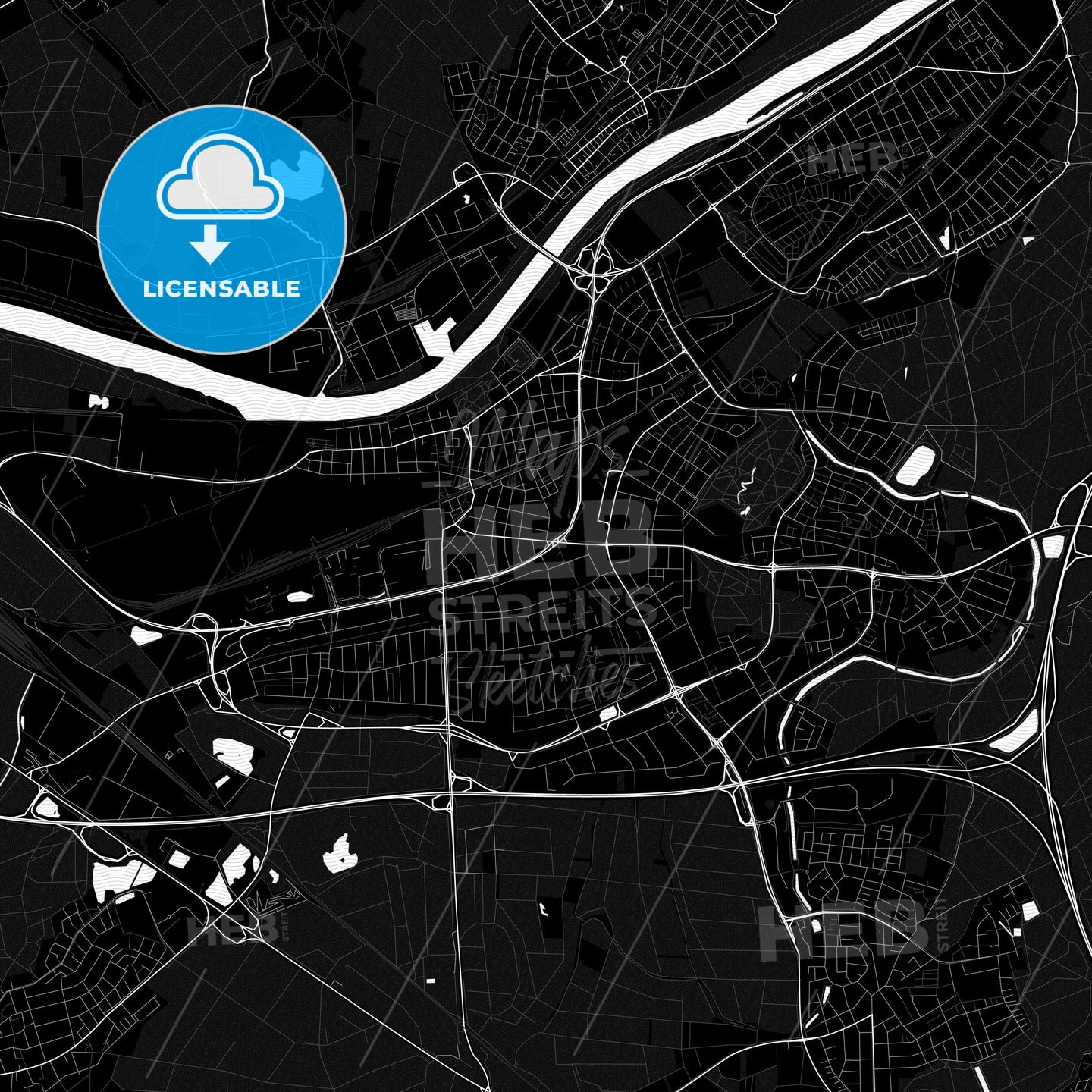 Russelsheim am Main, Germany PDF map