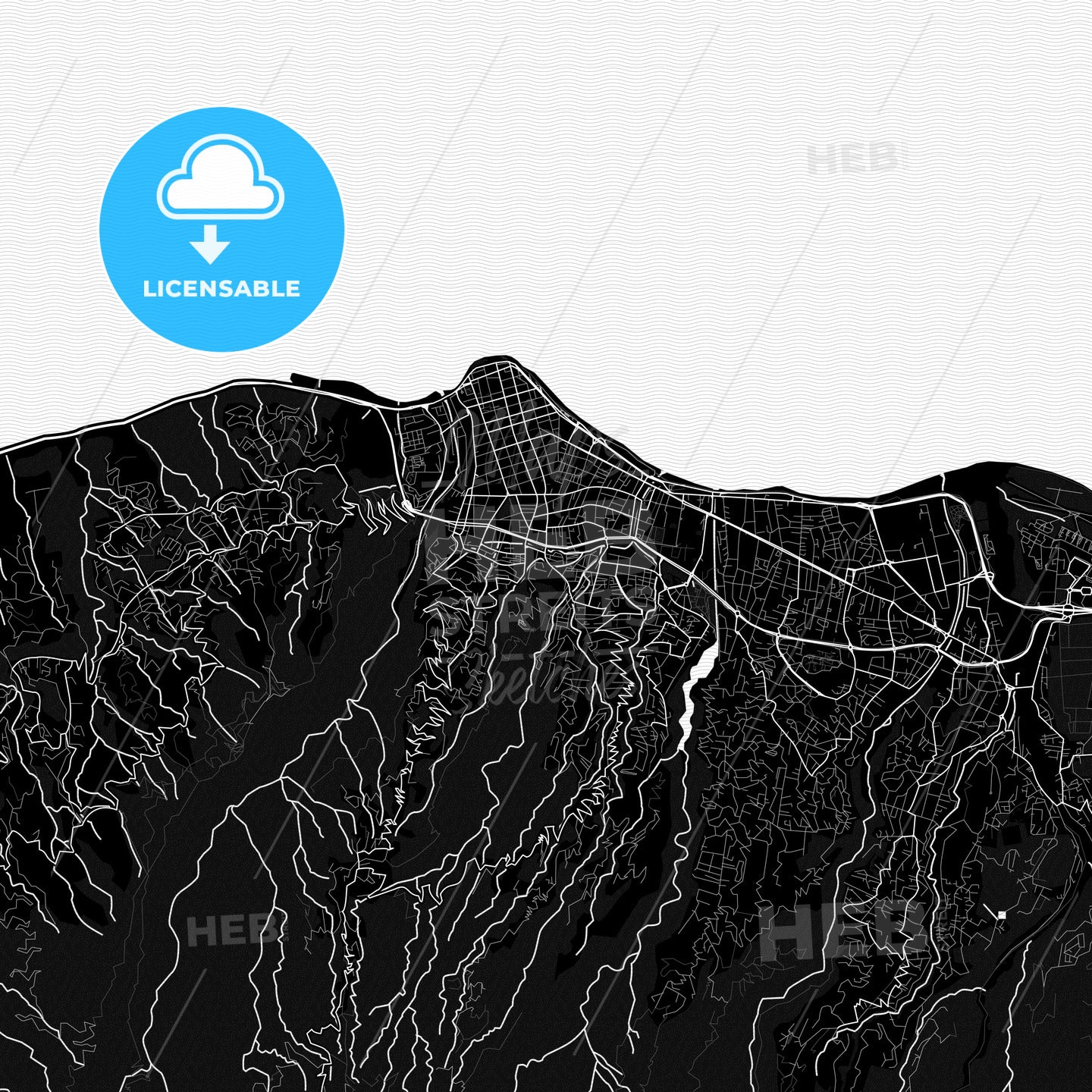 Saint-Denis, Reunion PDF map