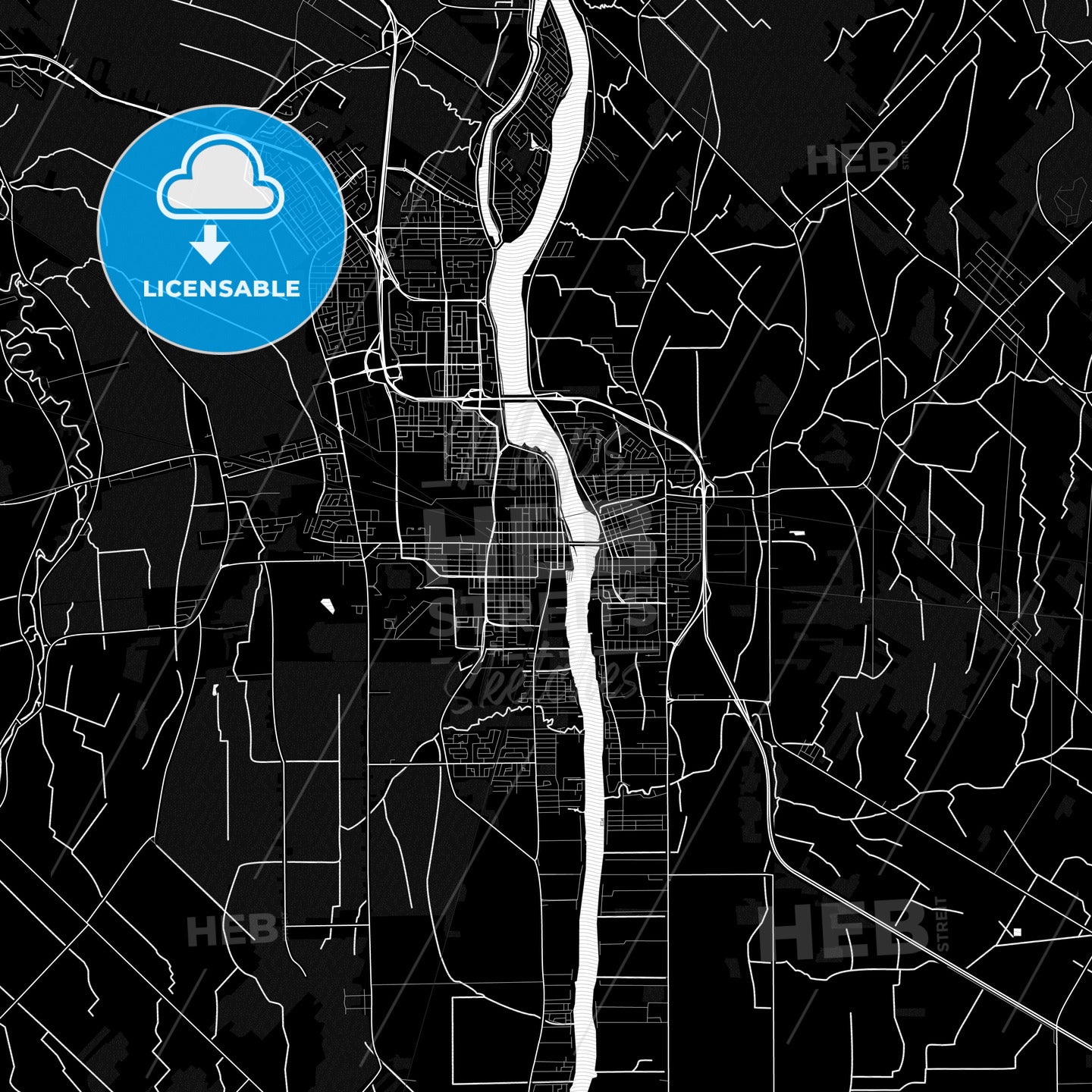 Saint-Jean-sur-Richelieu, Canada PDF map