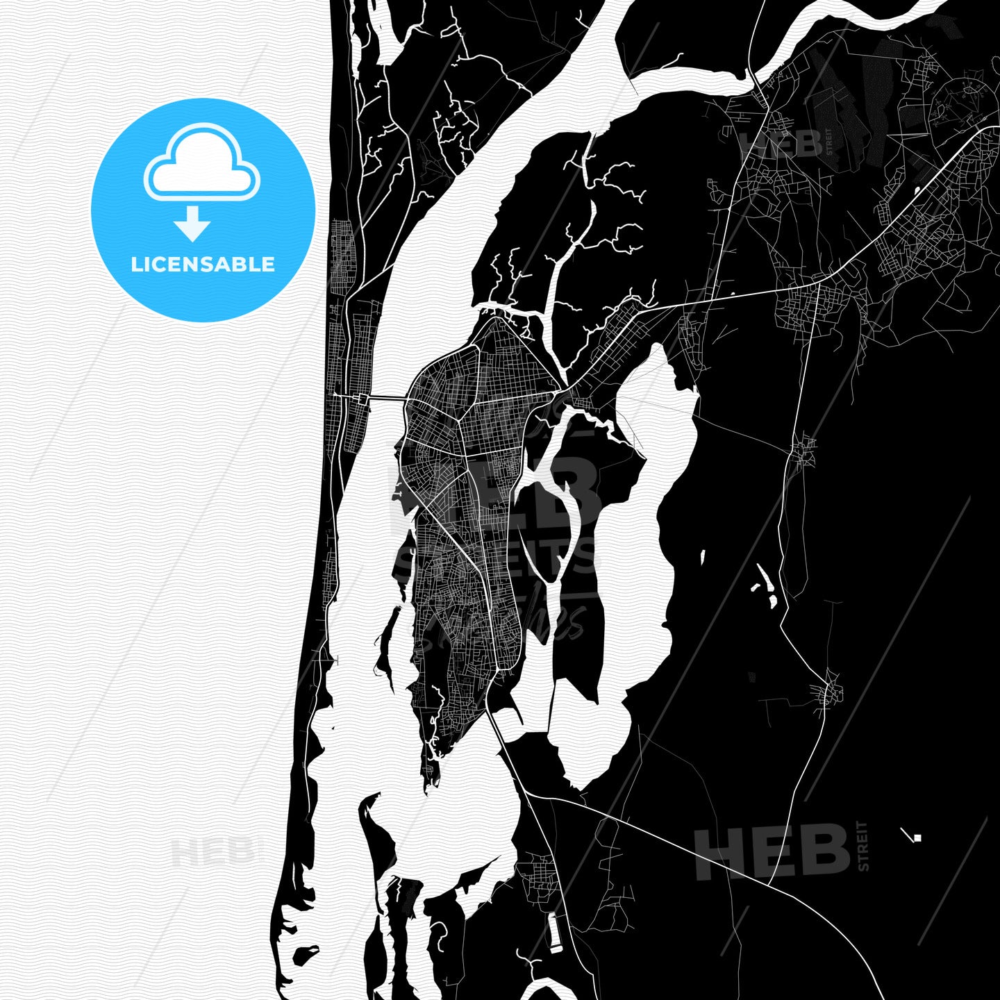 Saint-Louis, Senegal PDF map