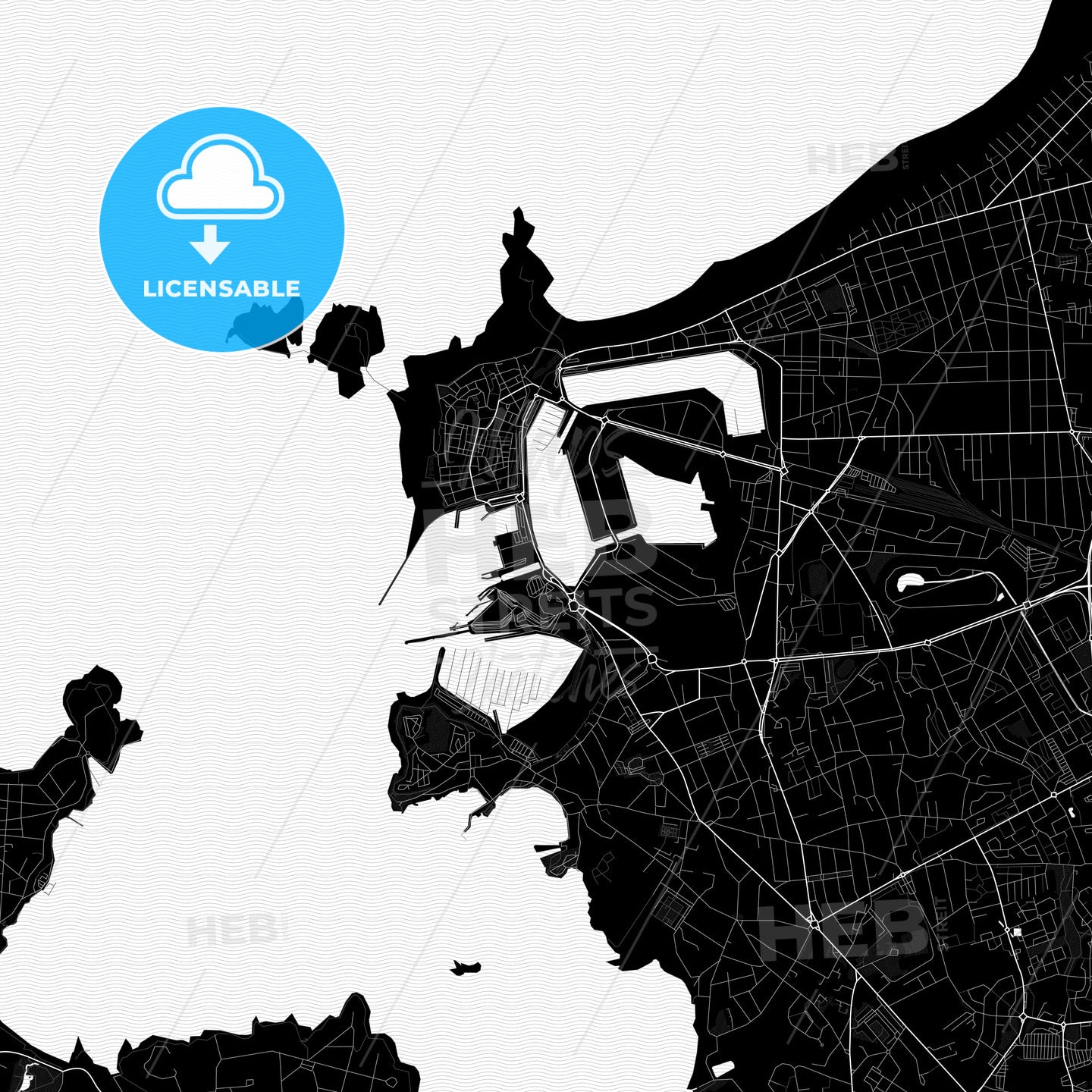 Saint-Malo, France PDF map