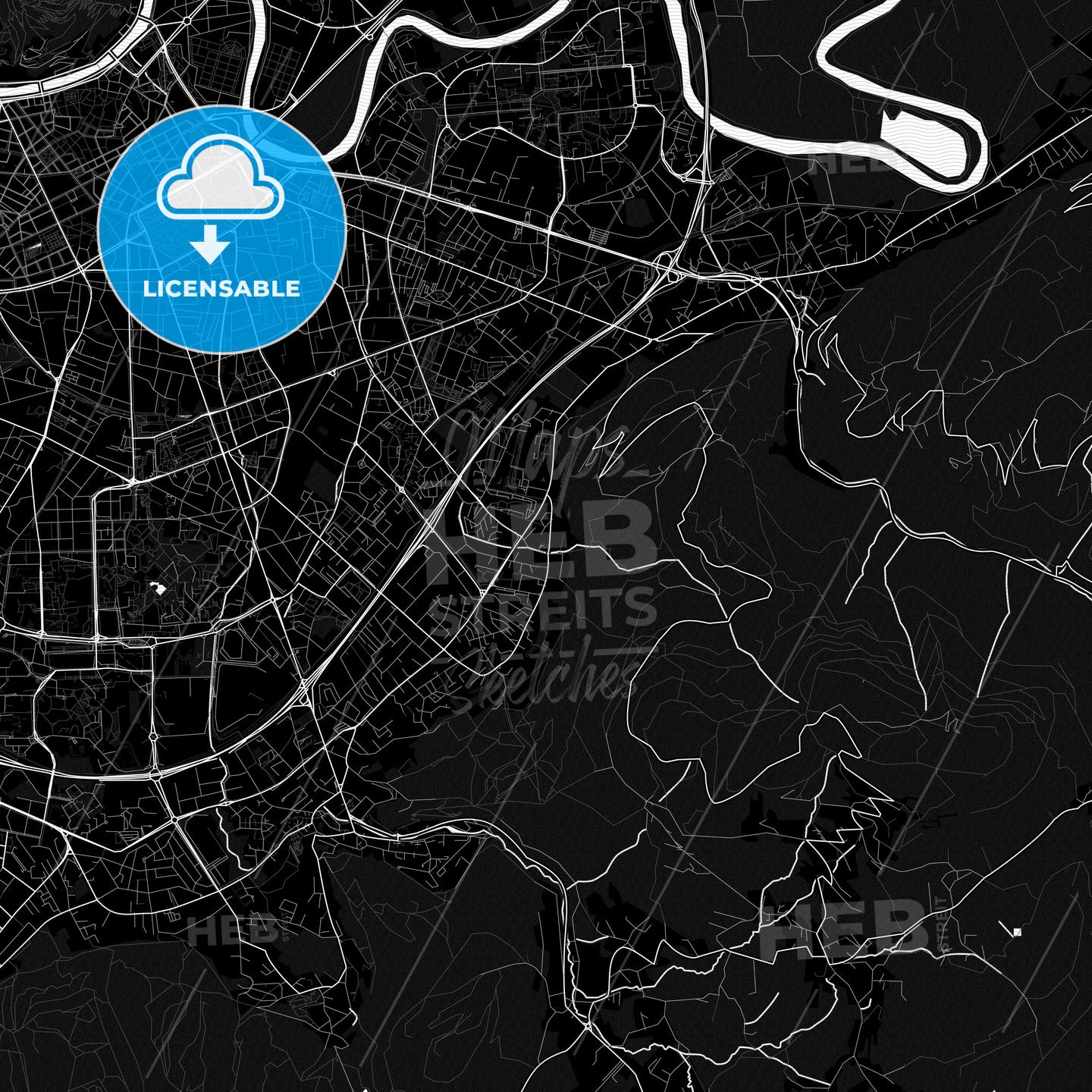 Saint-Martin-d Hères, France PDF map