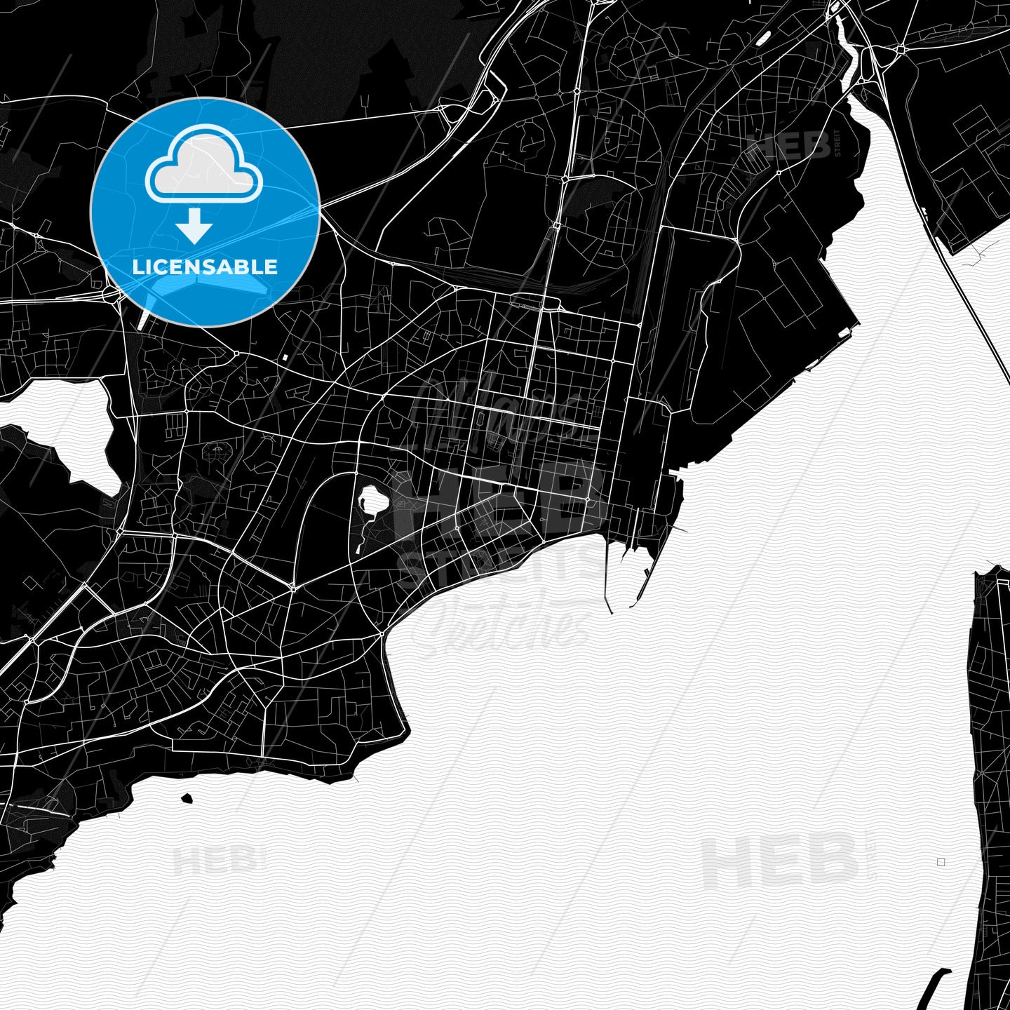Saint-Nazaire, France PDF map