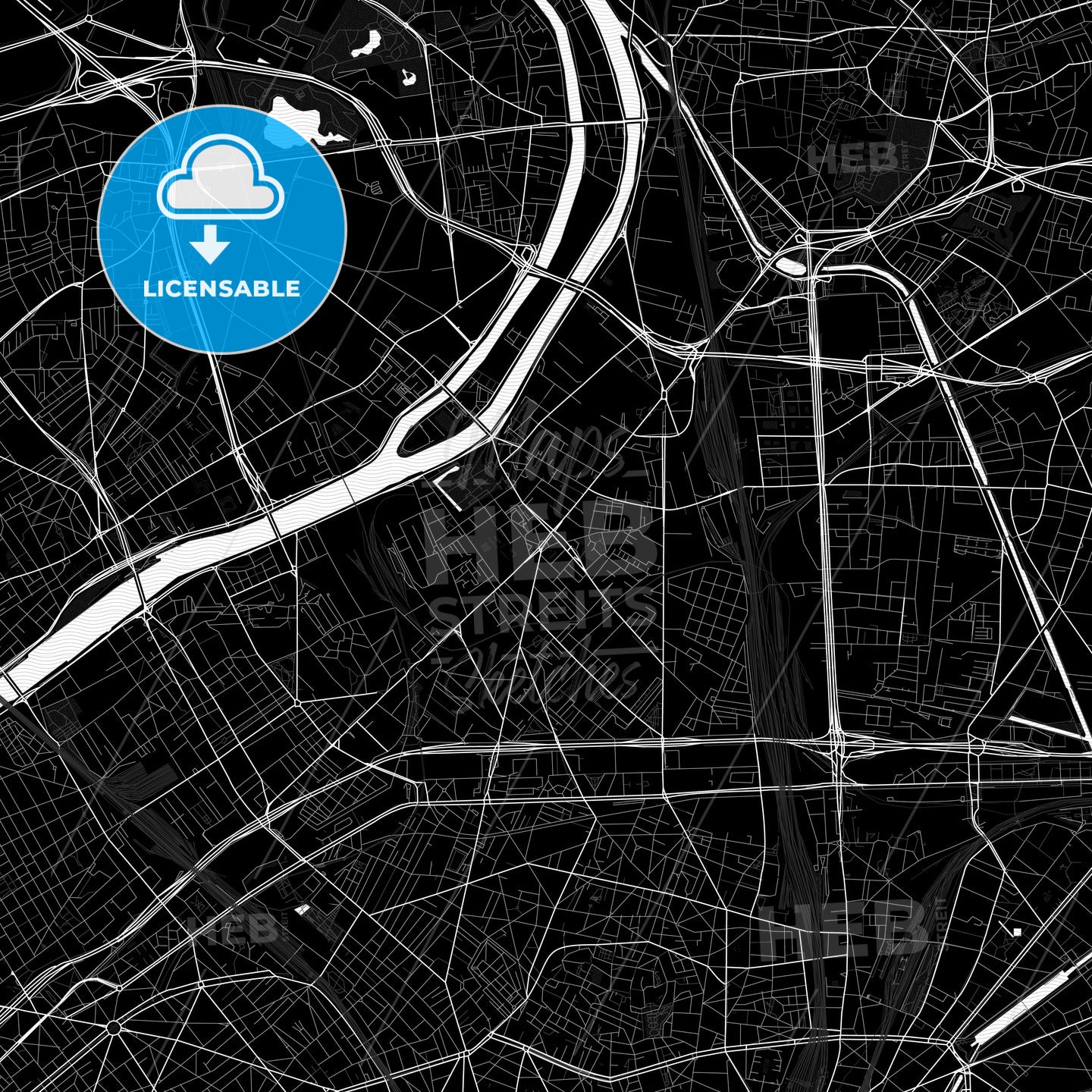 Saint-Ouen, France PDF map