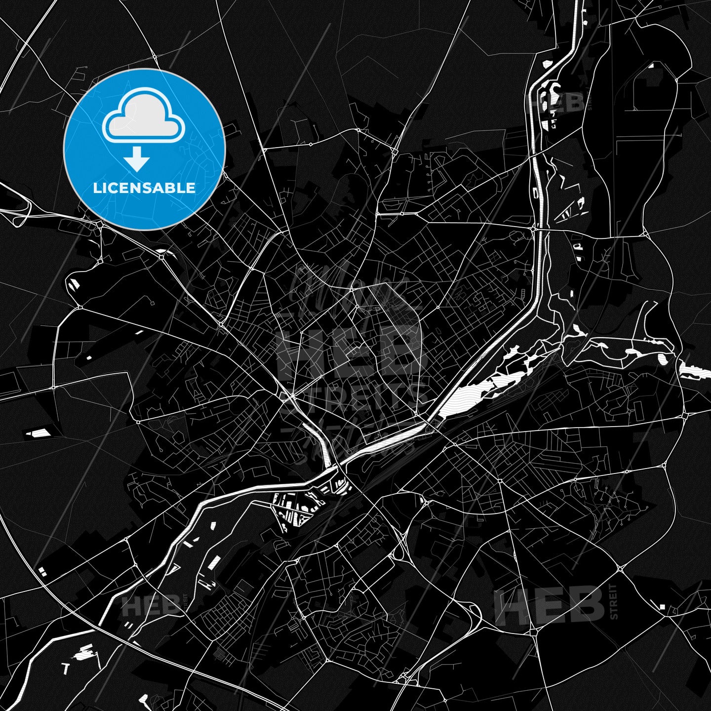 Saint-Quentin, France PDF map