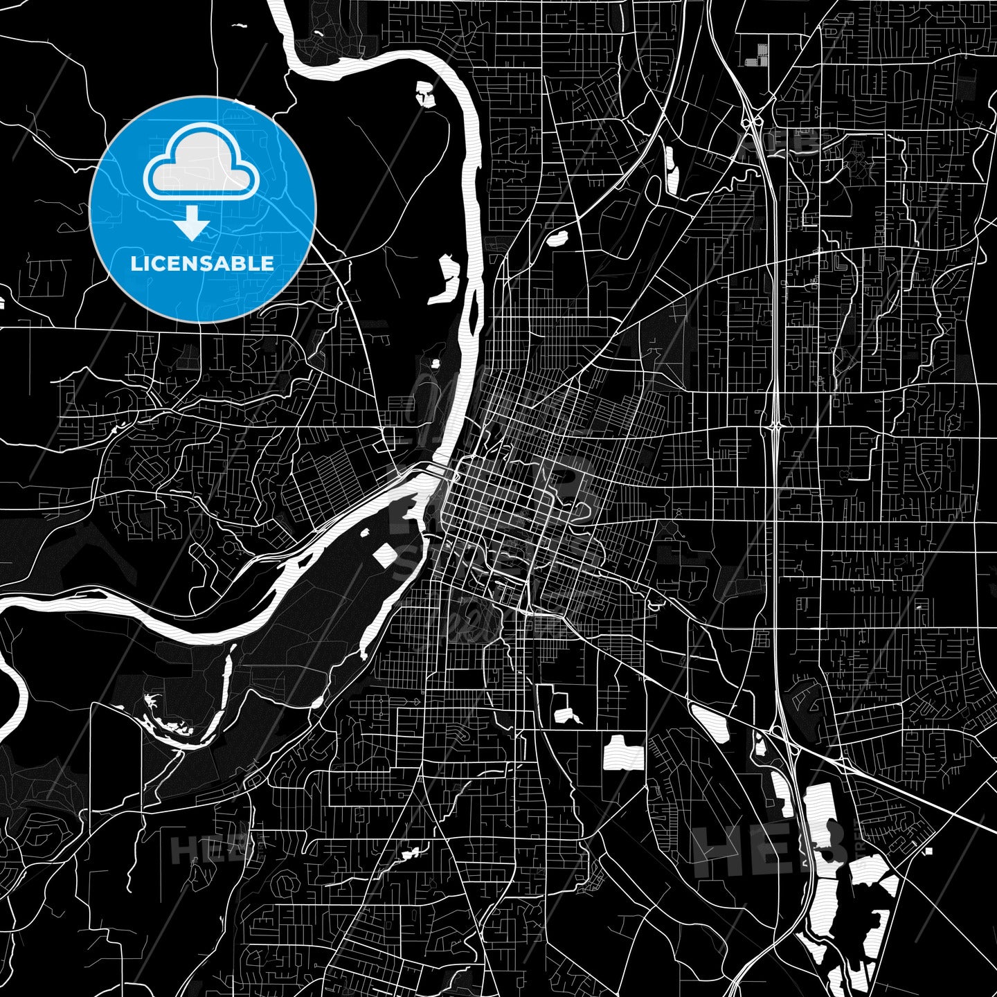 Salem, Oregon, United States, PDF map