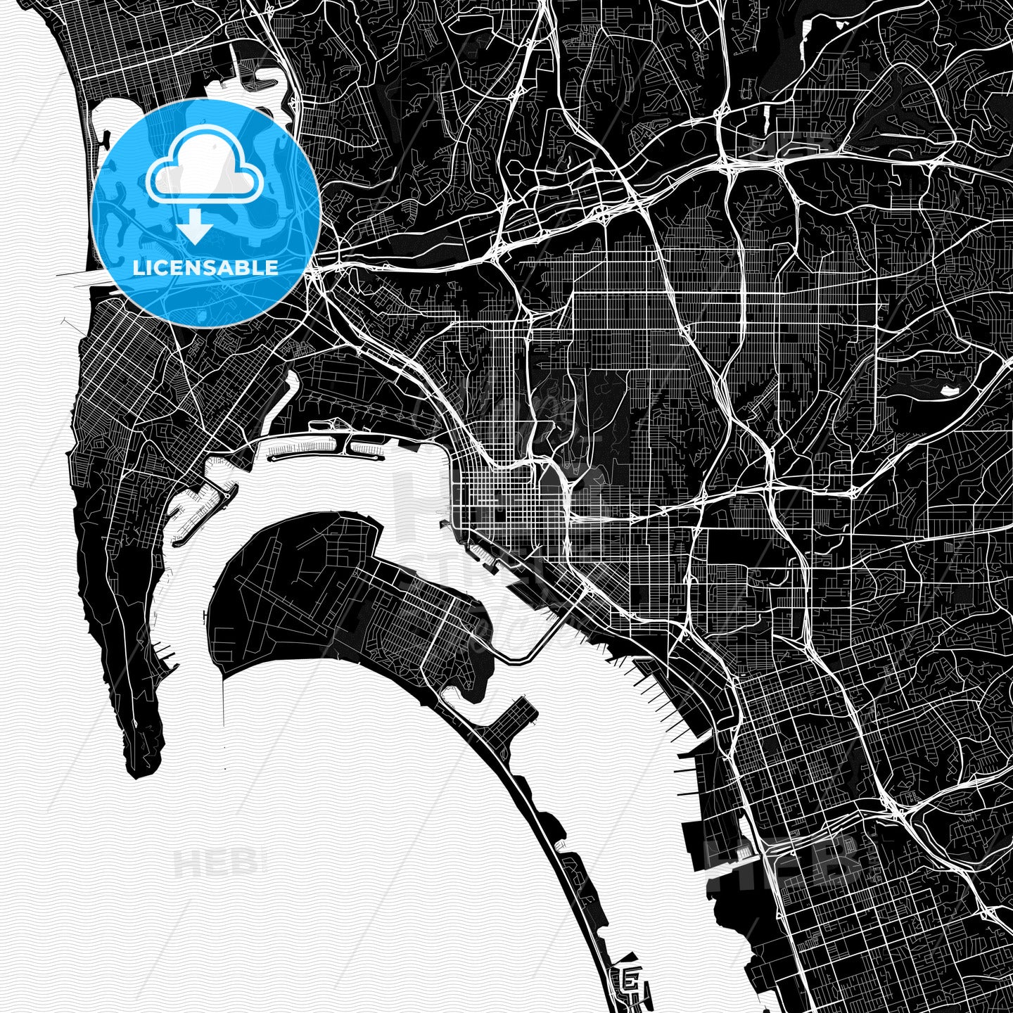 San Diego, California, United States, PDF map