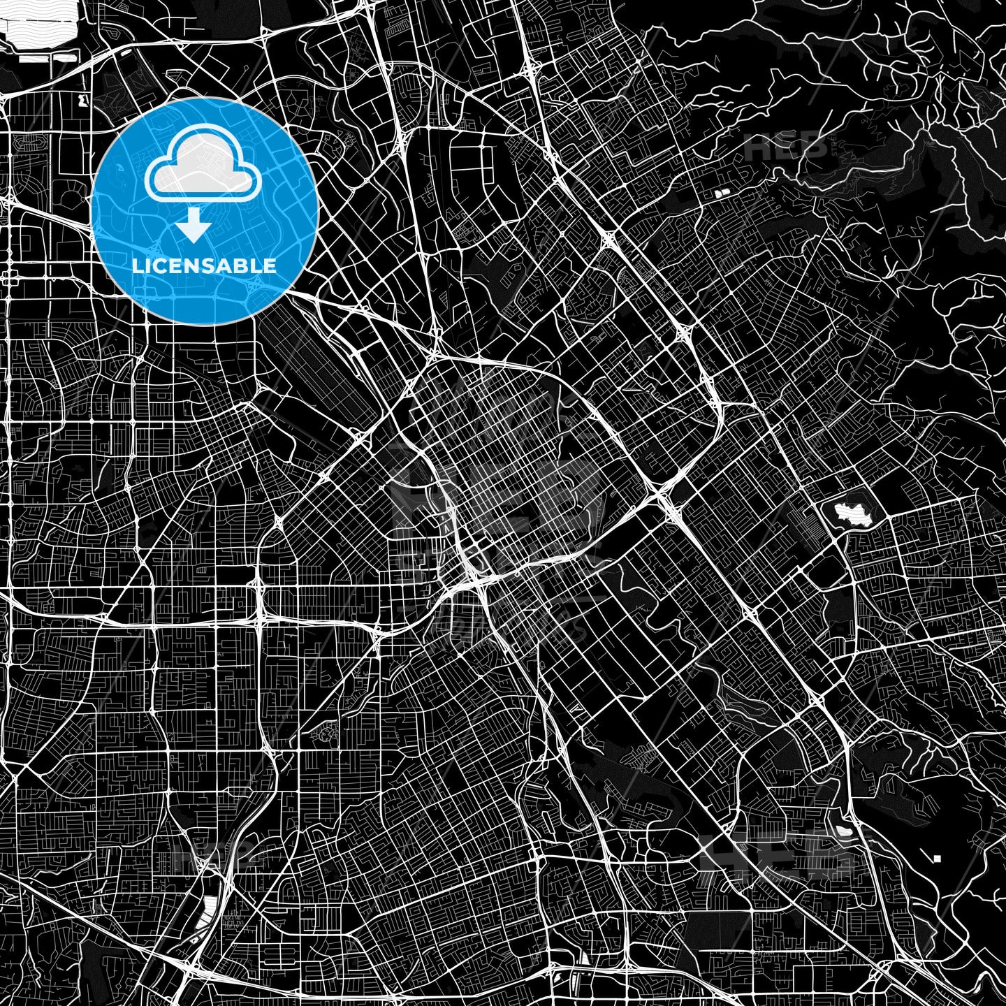 San Jose, California, United States, PDF map
