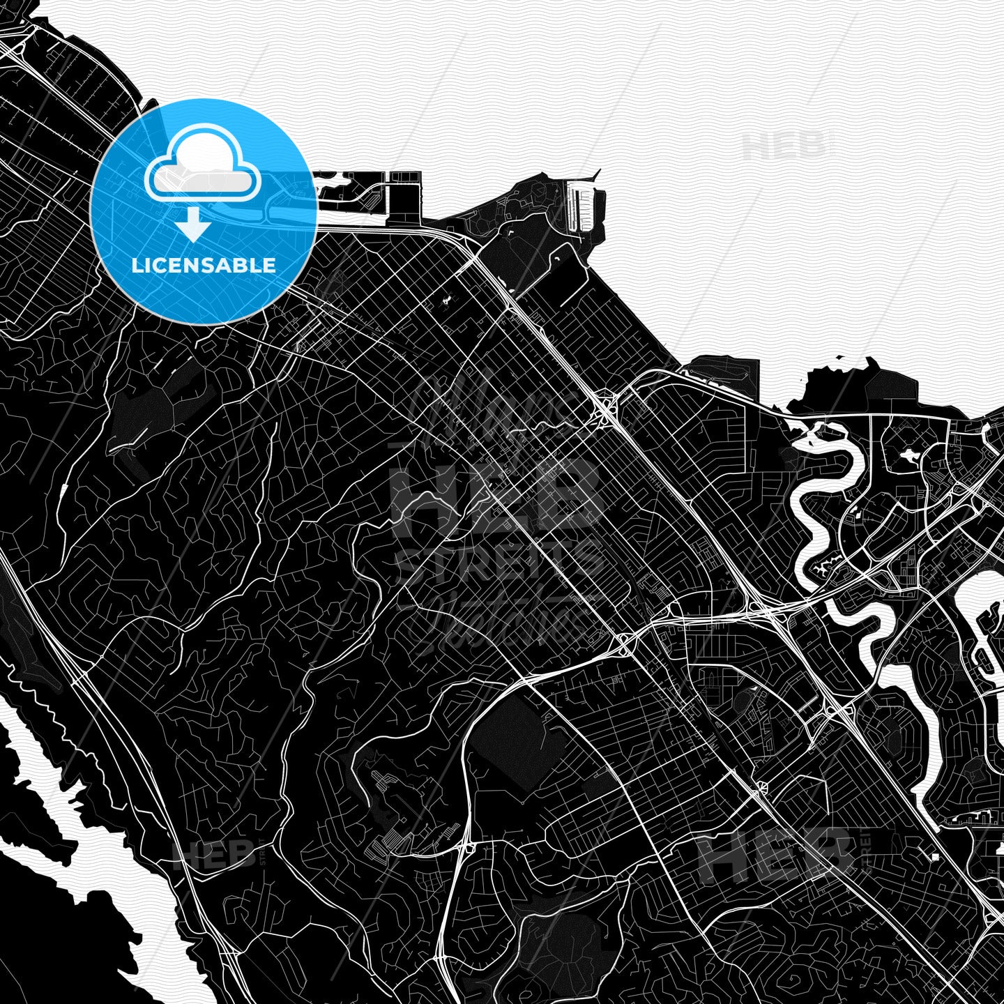 San Mateo, California, United States, PDF map