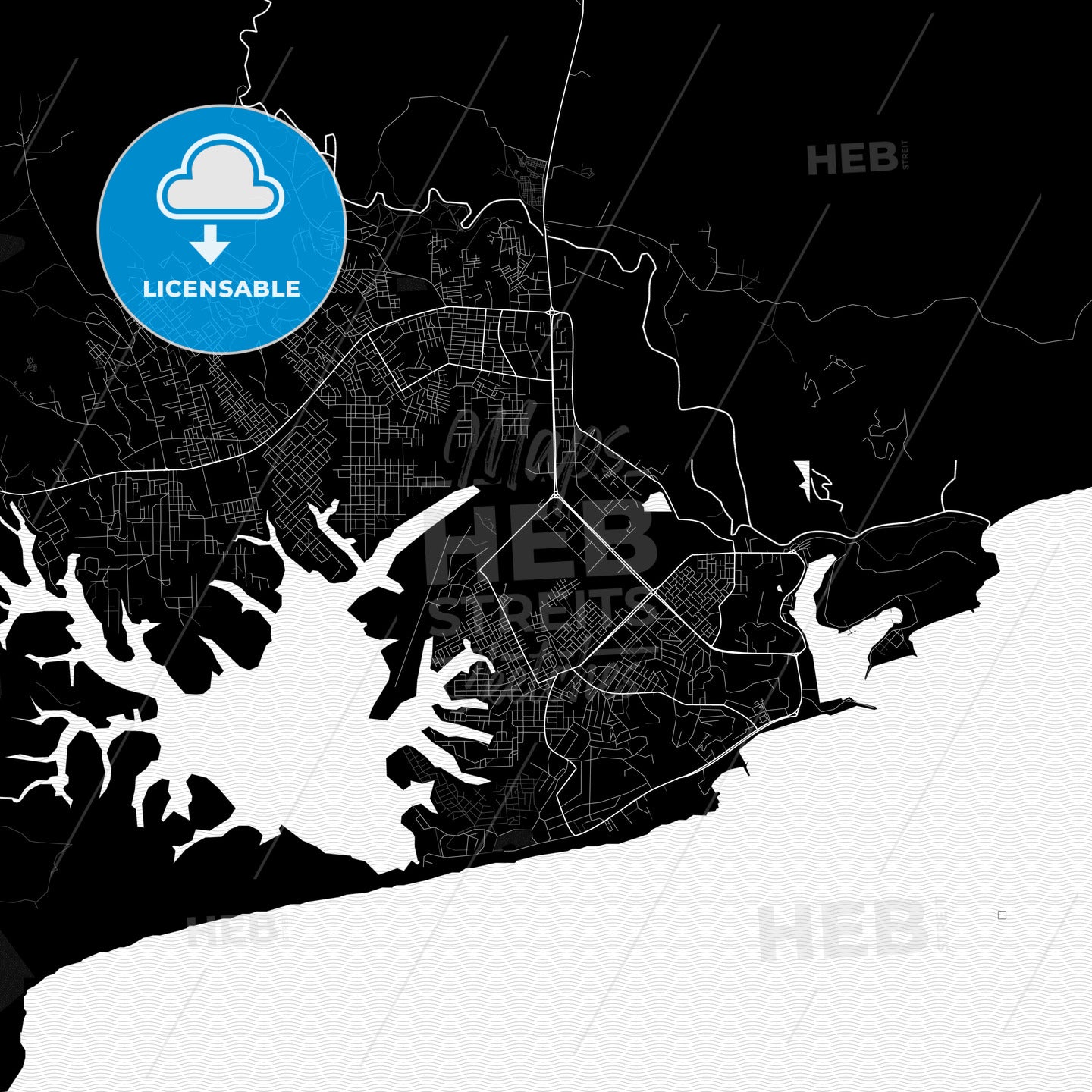 San-Pedro, Ivory Coast PDF map