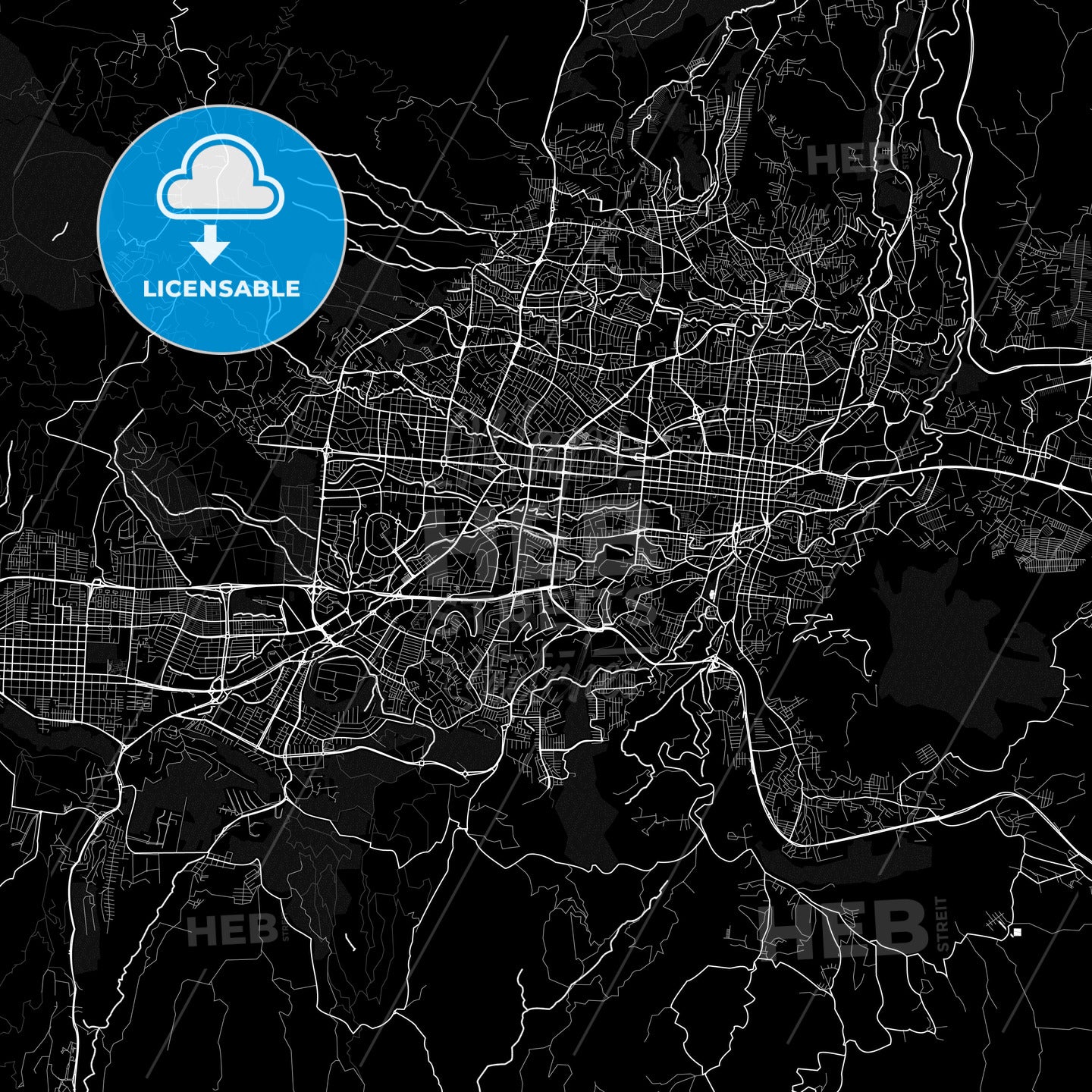San Salvador, El Salvador PDF map