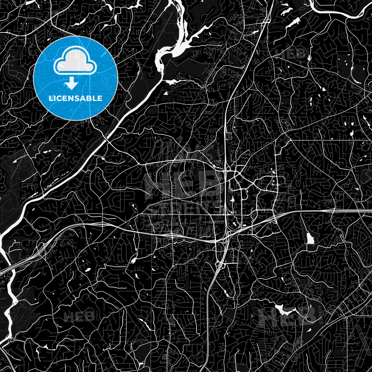 Sandy Springs, Georgia, United States, PDF map