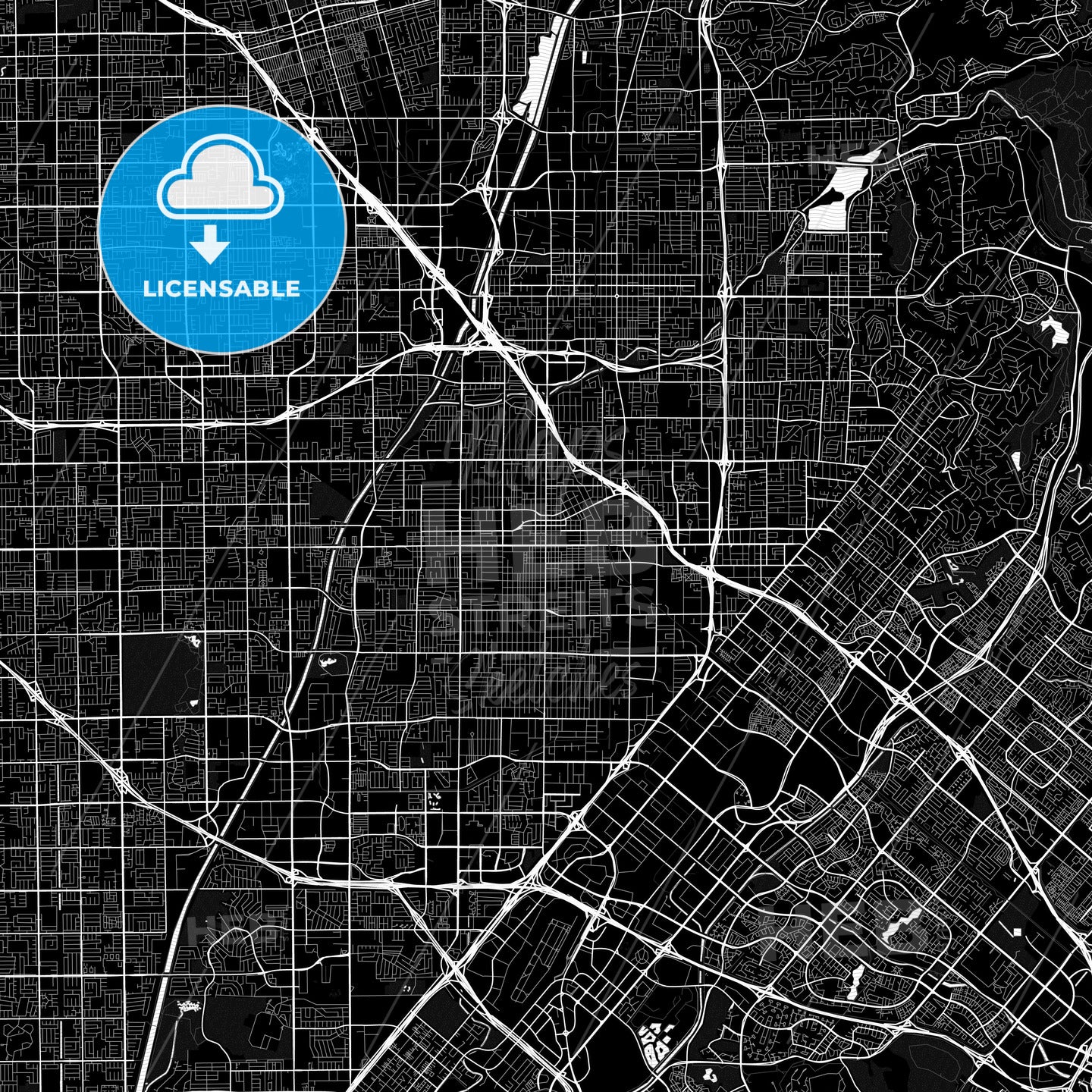 Santa Ana, California, United States, PDF map