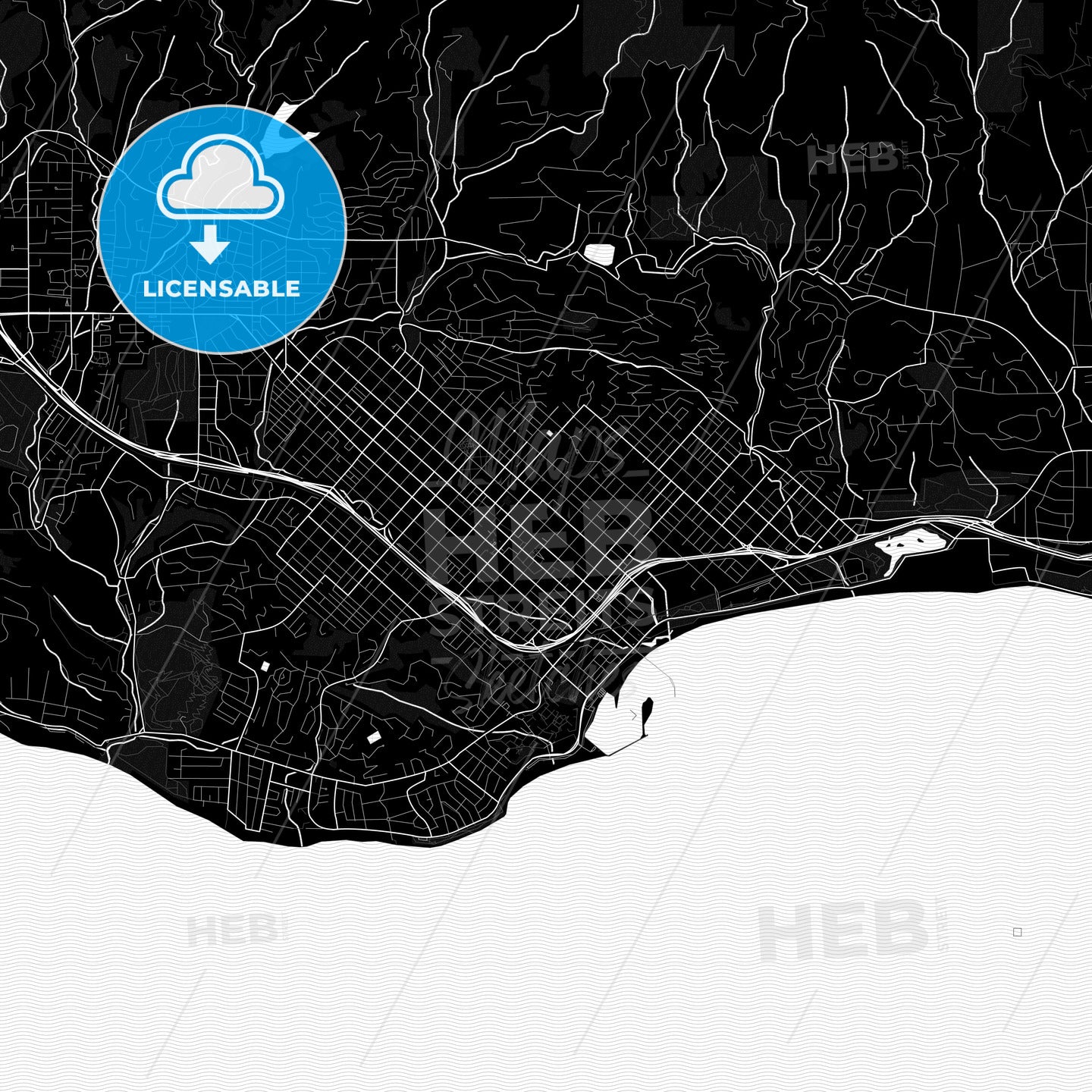 Santa Barbara, California, United States, PDF map