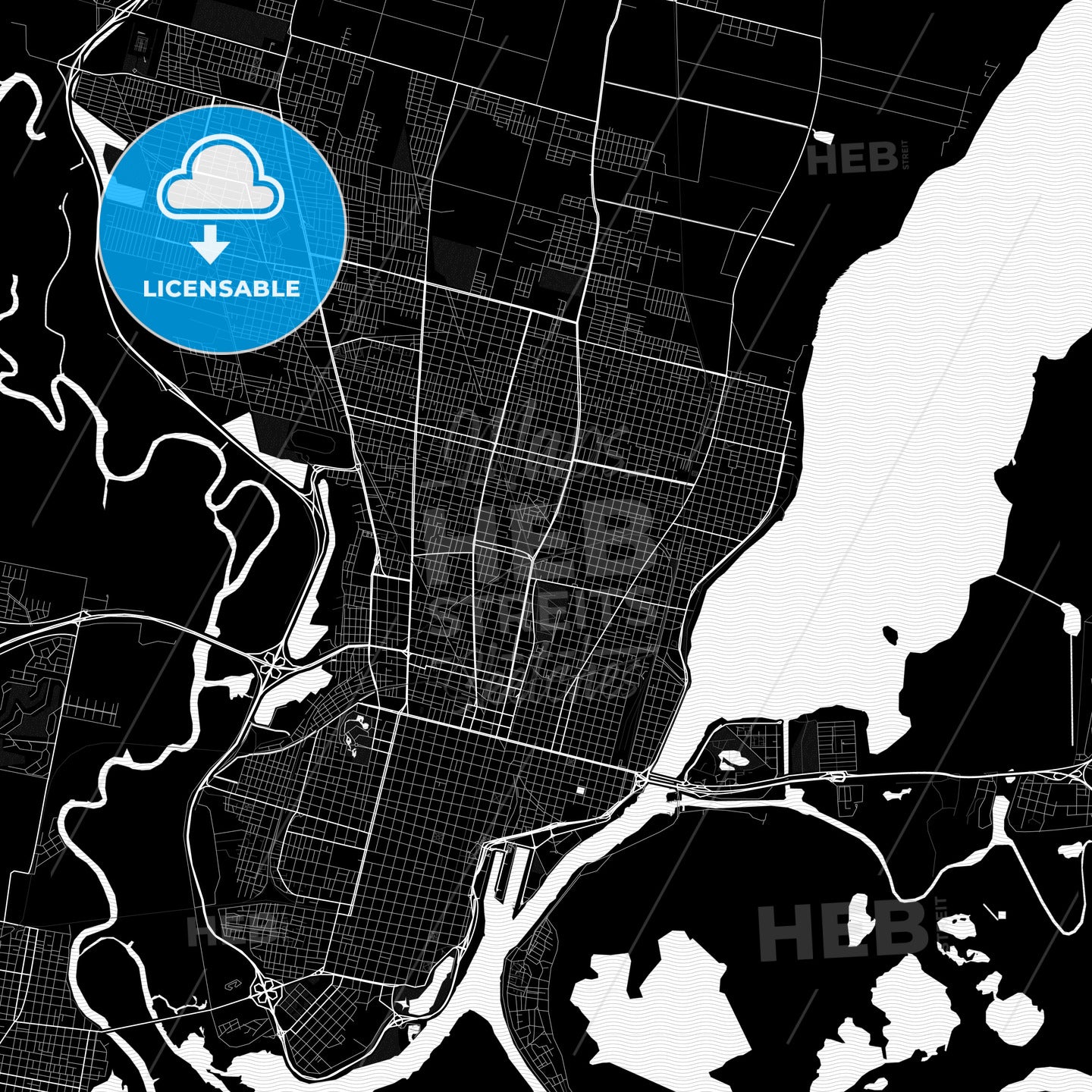 Santa Fe de la Vera Cruz, Argentina PDF map