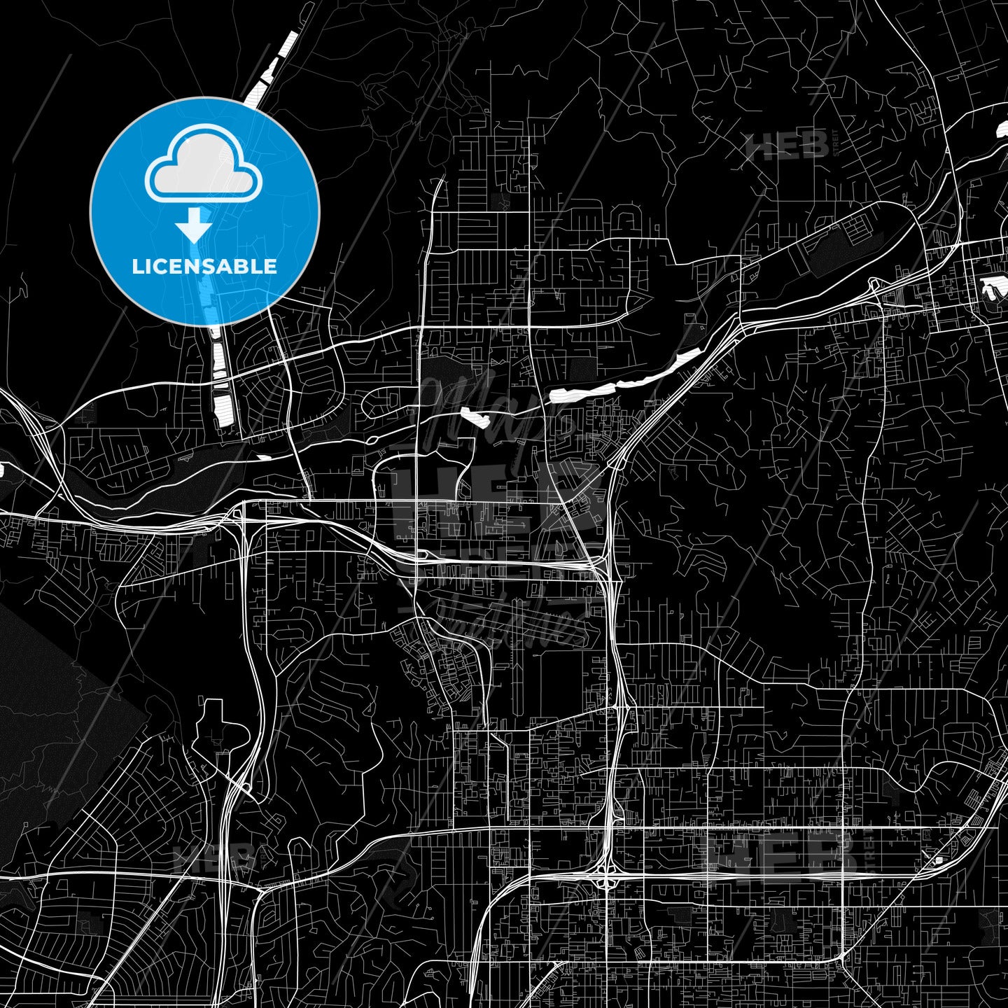 Santee, California, United States, PDF map