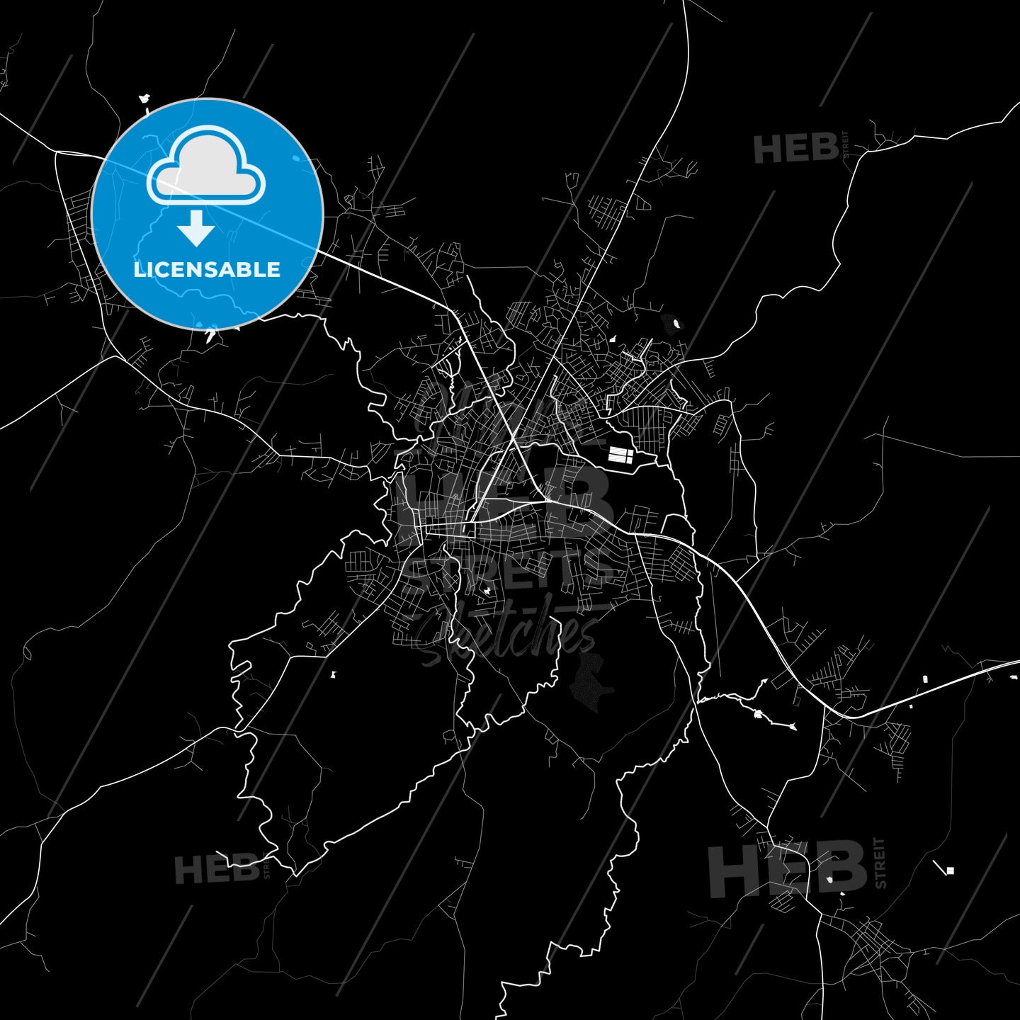 Santiago, Panama PDF map