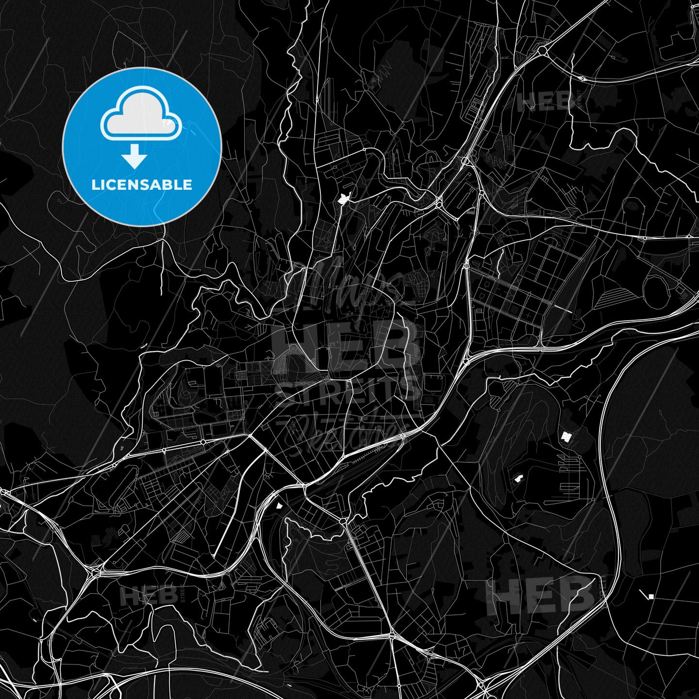 Santiago de Compostela, Spain PDF map