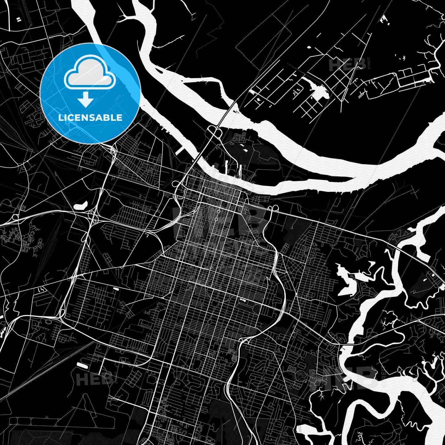 Savannah, Georgia, United States, PDF map