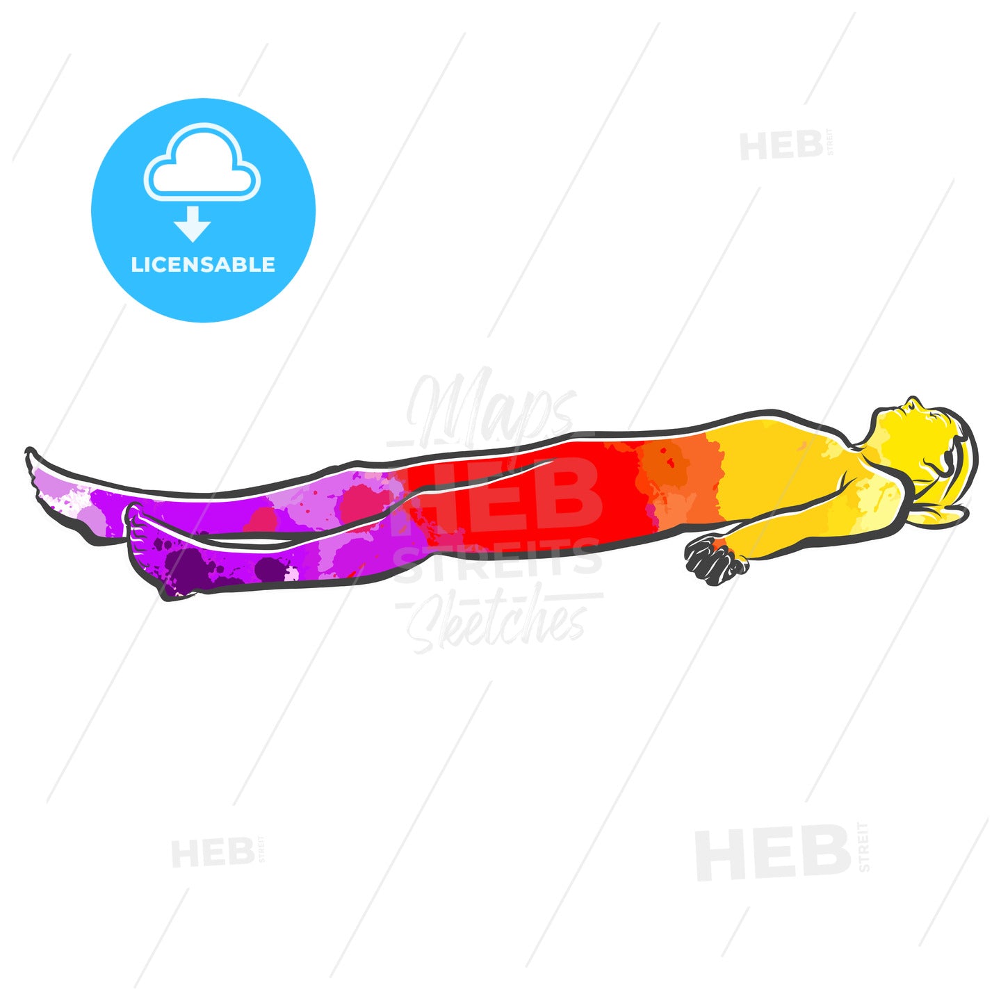 Savasana Yoga Colorful Logo