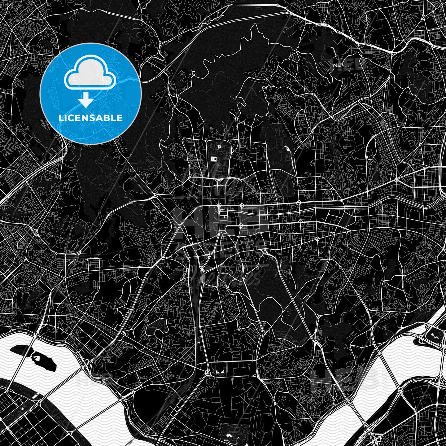 Seoul, South Korea PDF map