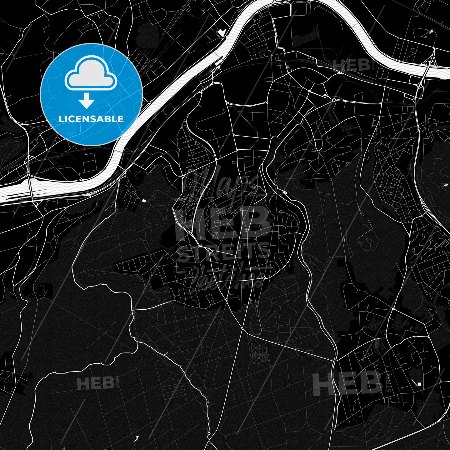 Seraing, Belgium PDF map